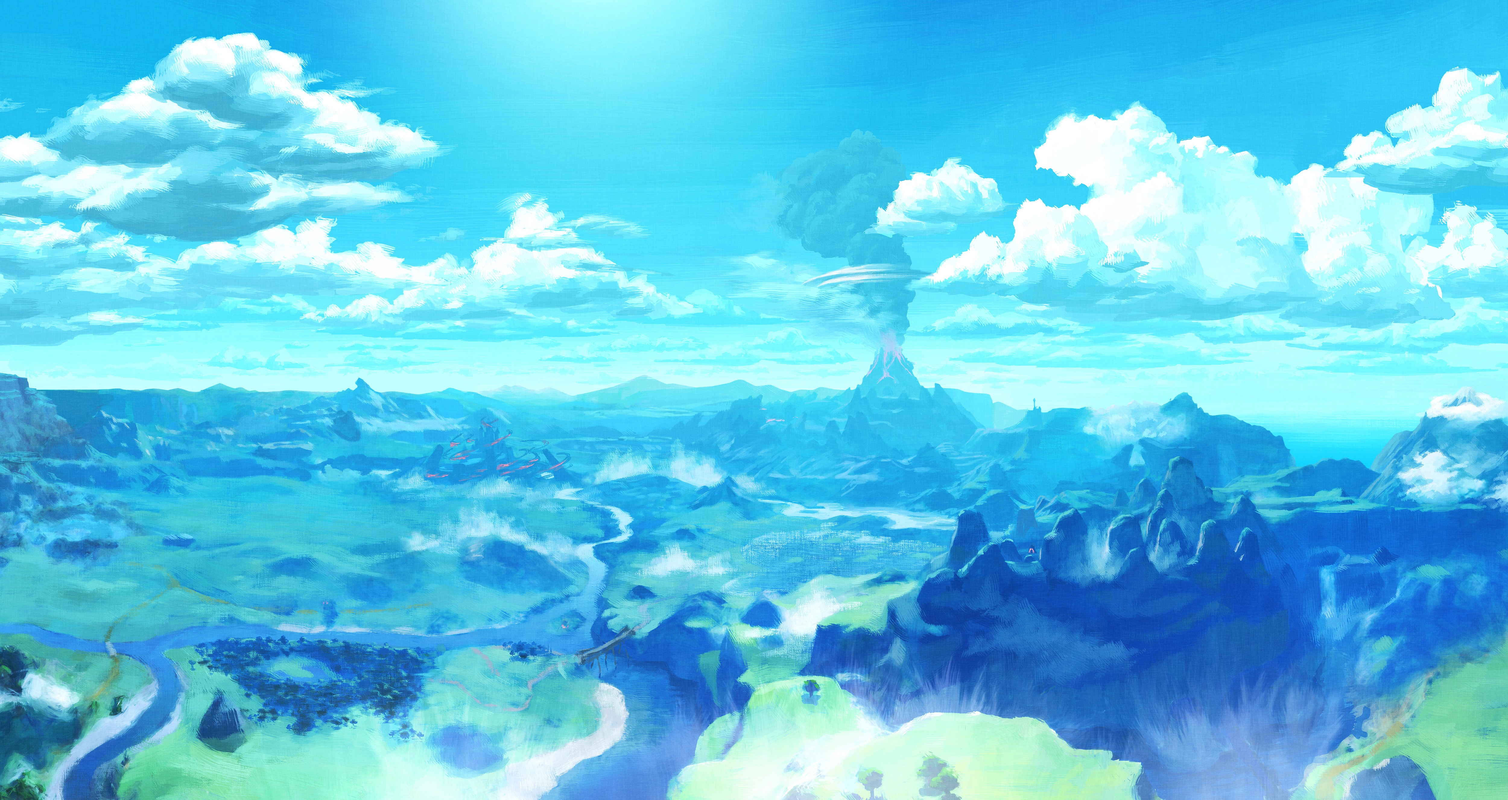 The Legend of Zelda: Breath of the Wild Hyrule Landscape HD Wallpaper