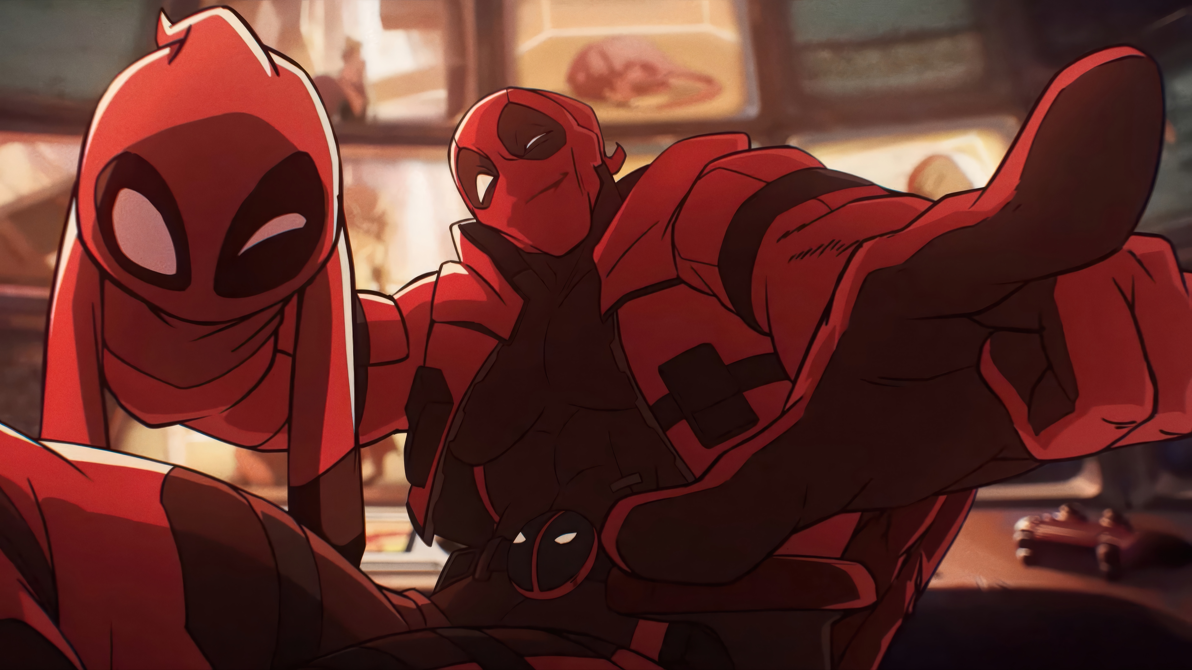 Deadpool and companion in Marvel Rivals 4K HD Wallpaper
