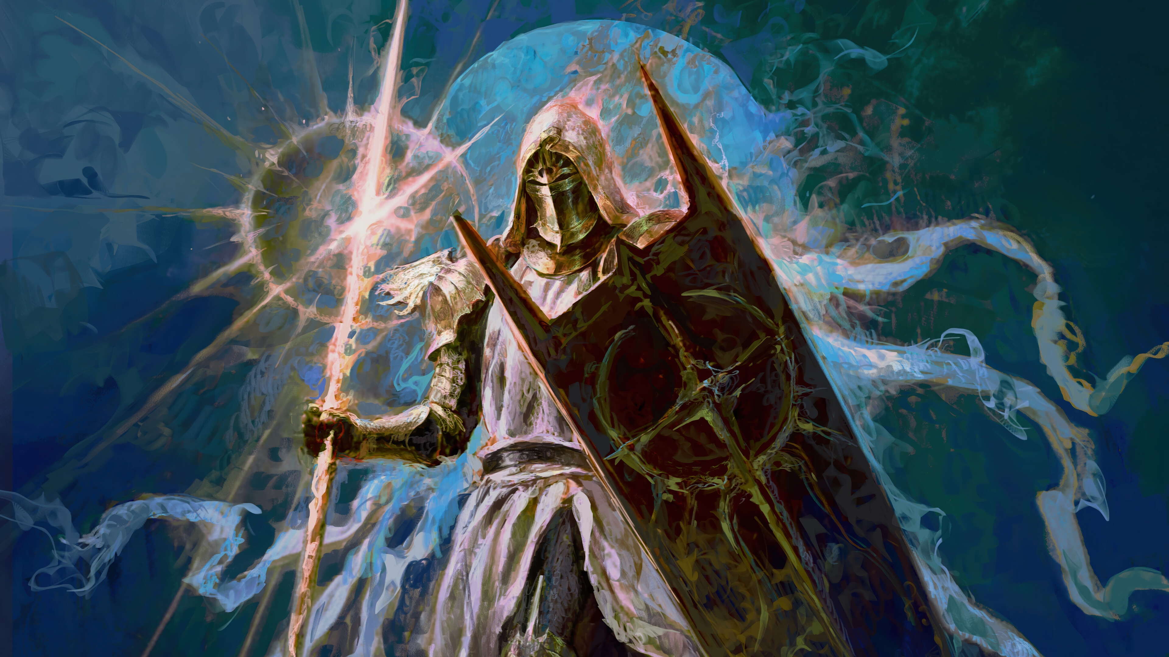 Diablo IV Knight with Spear and Shield 4K HD Wallpaper
