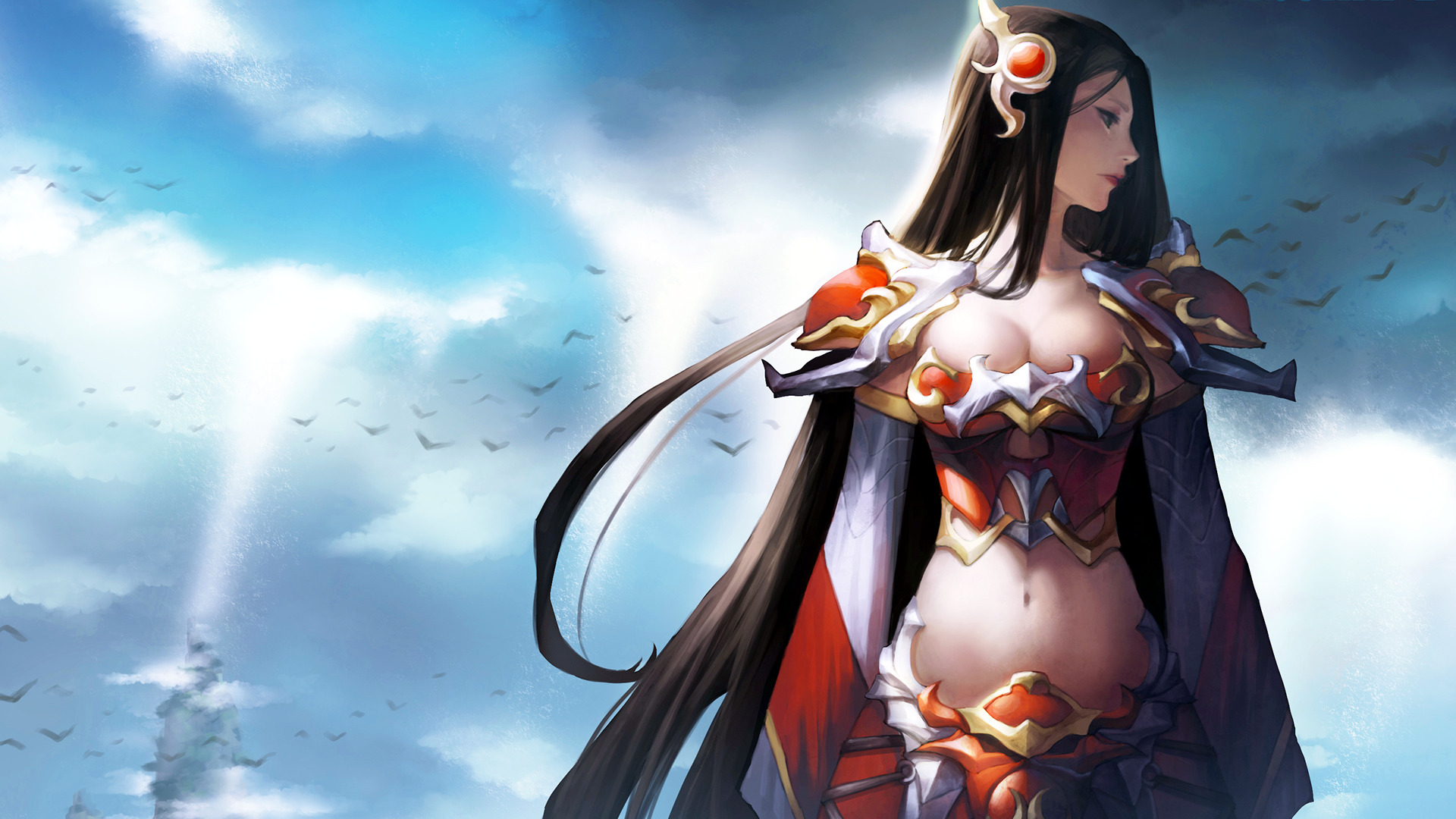 Irelia from League of Legends in armor HD Wallpaper