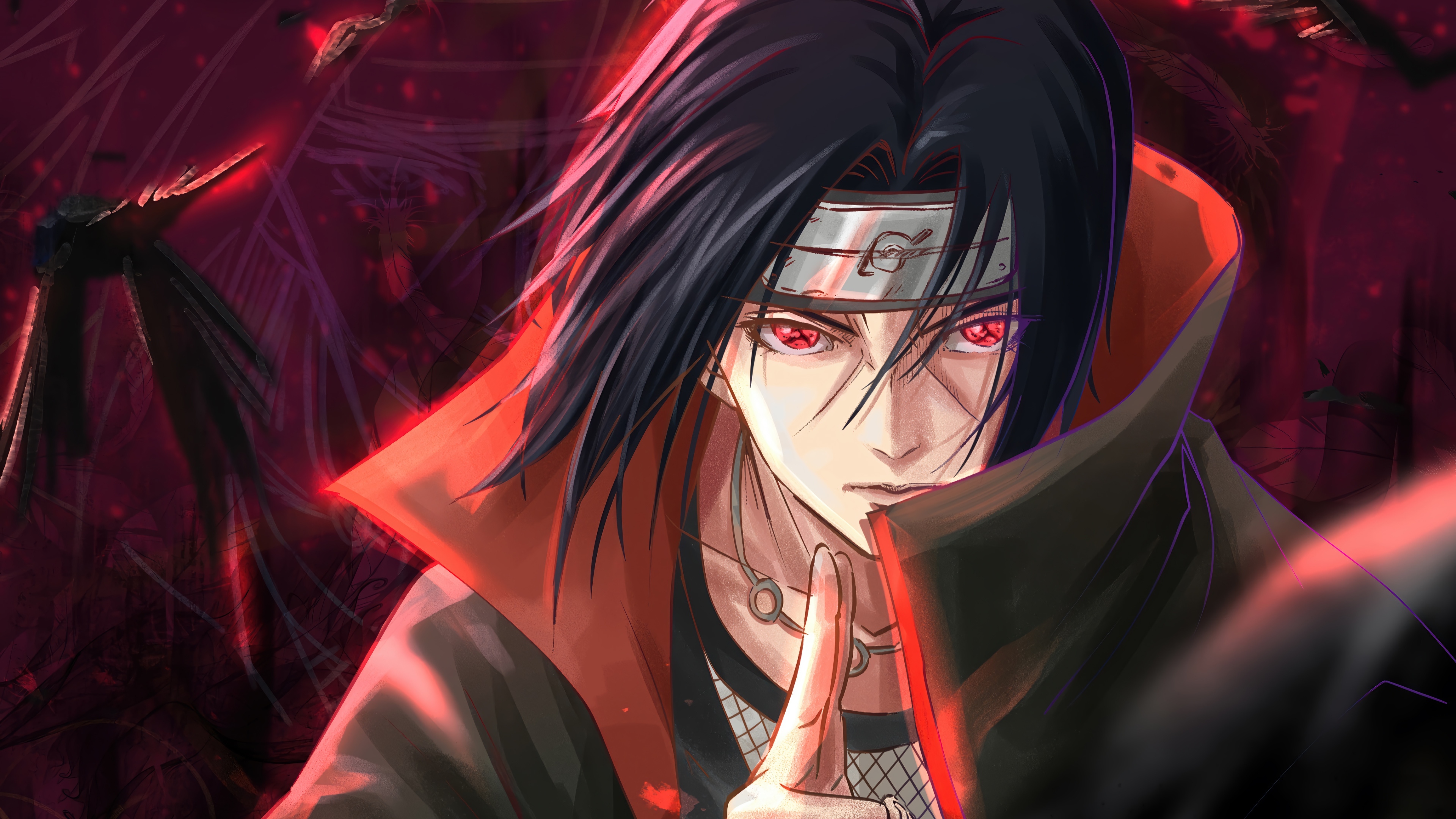 Itachi Uchiha with Sharingan in 4K HD Wallpaper