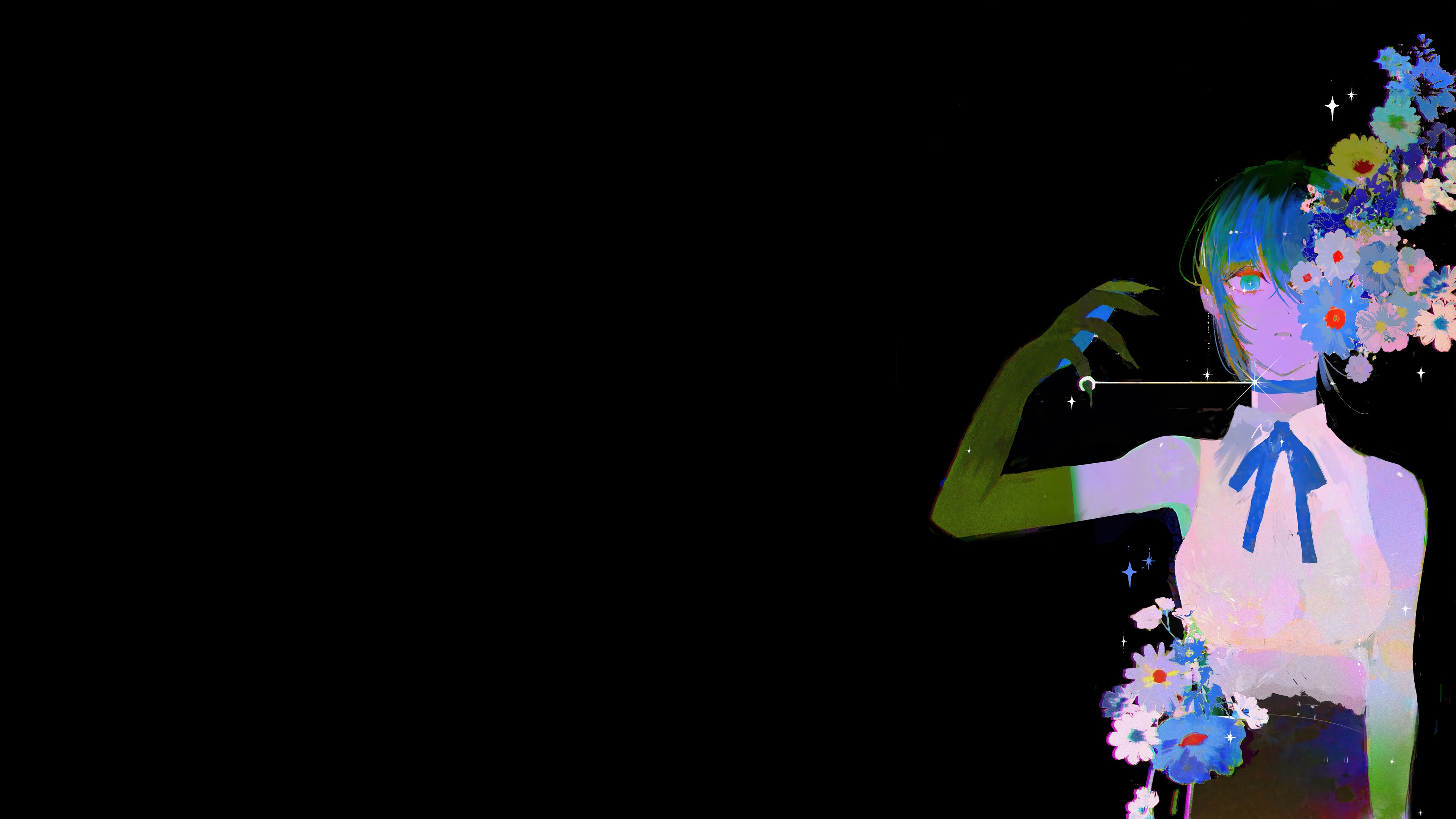 Reze from Chainsaw Man with Flowers 4K HD Wallpaper