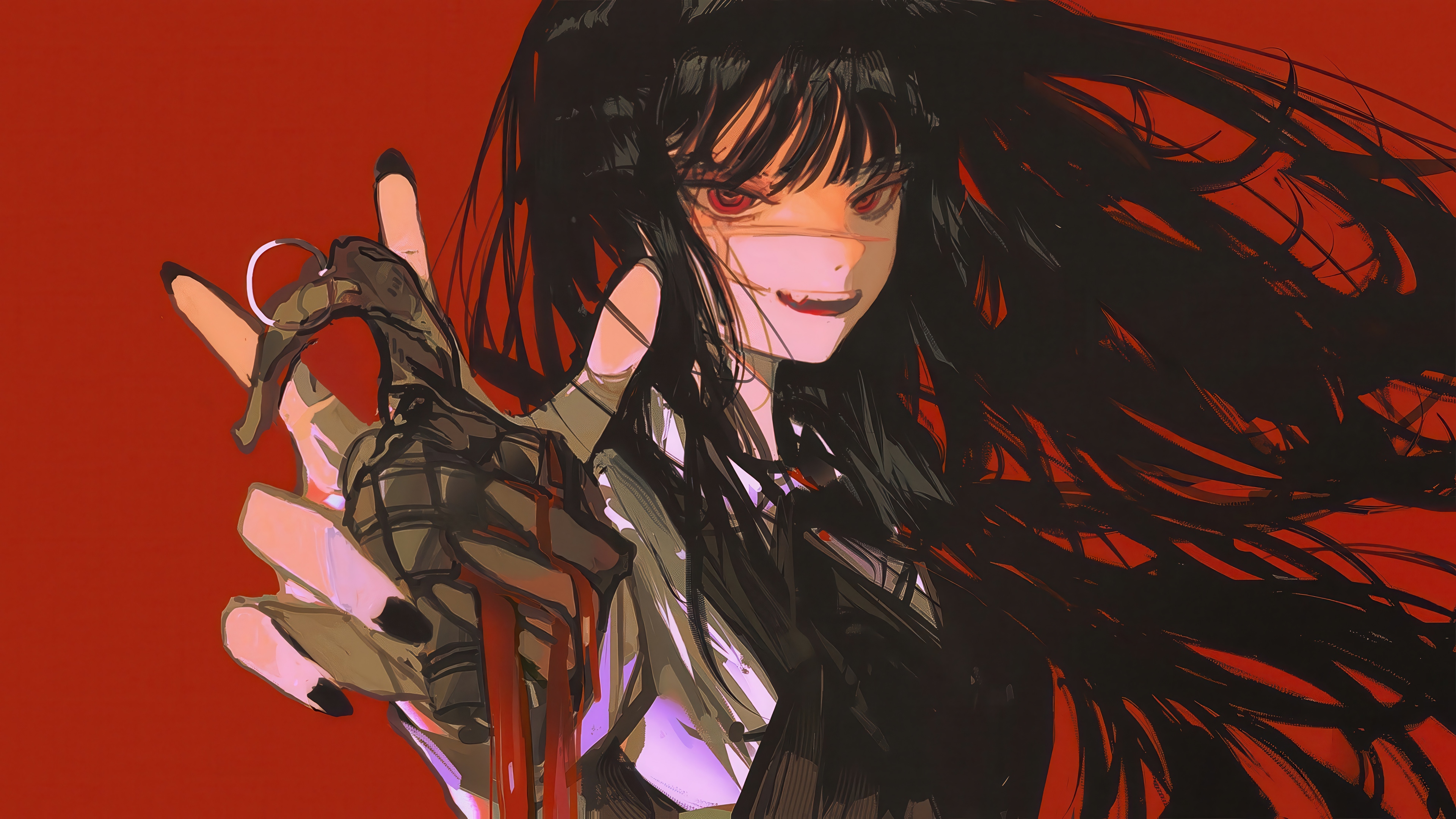 Yoru the War Devil from Chainsaw Man holding a grenade HD Wallpaper