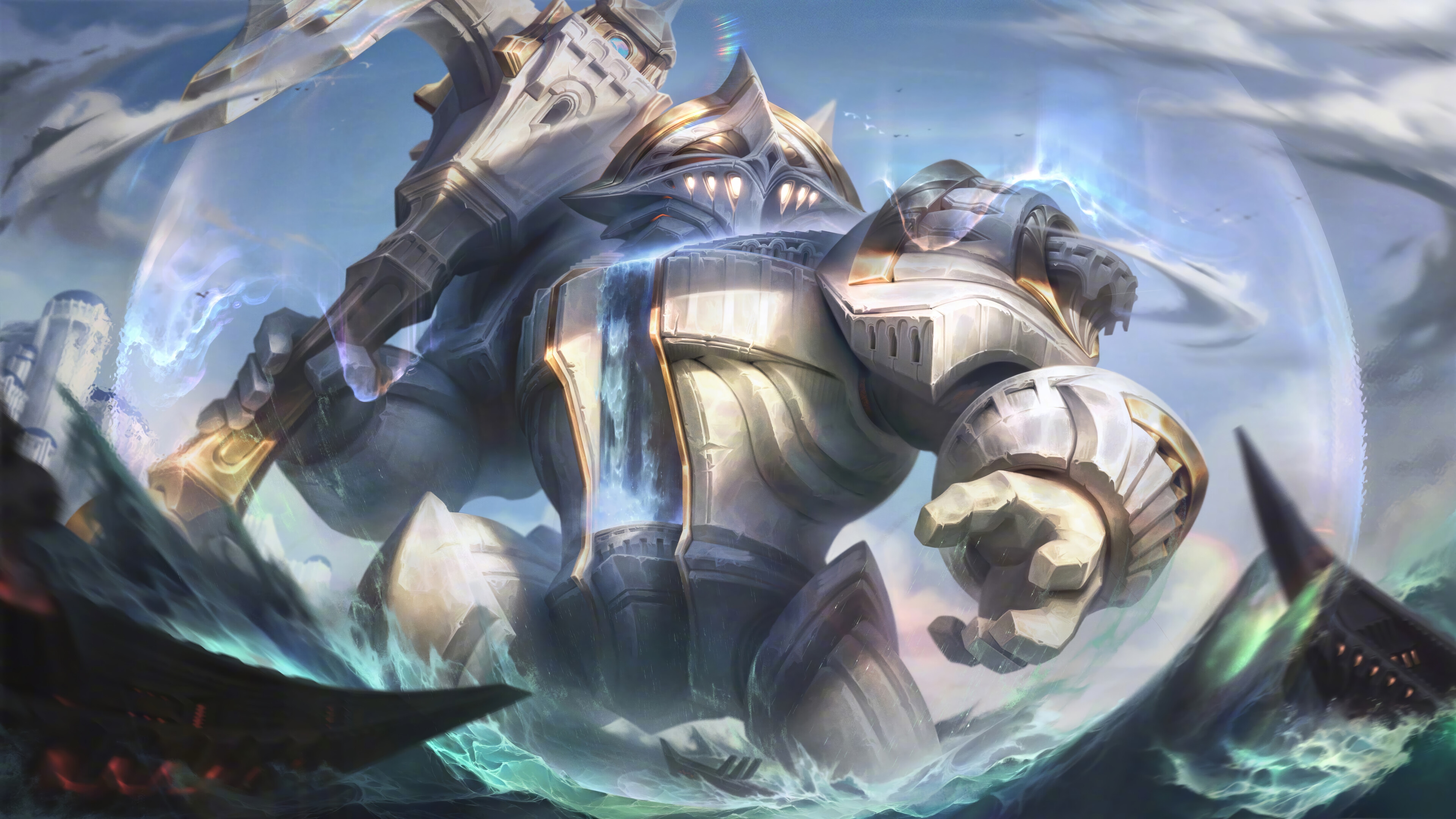 Nautilus in League of Legends Splash Art 4K HD Wallpaper