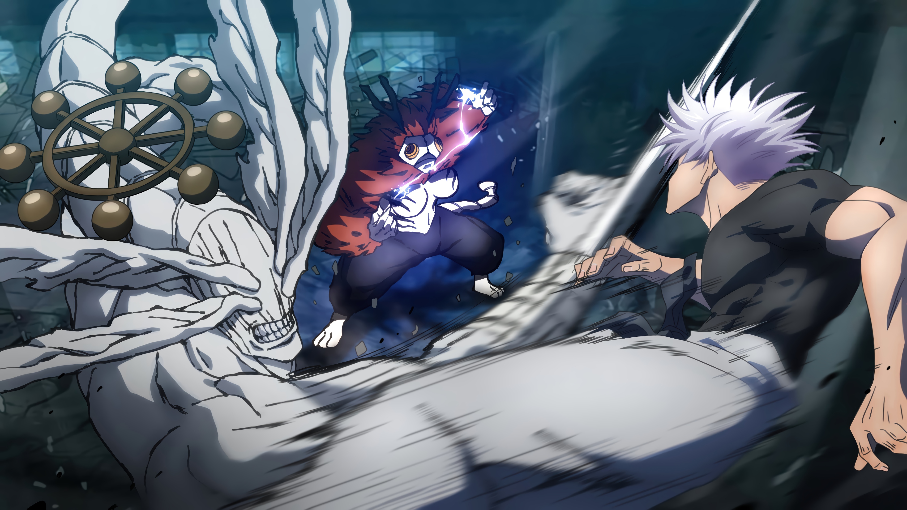 Satoru Gojo vs. Mahoraga in Jujutsu Kaisen 4K HD Wallpaper