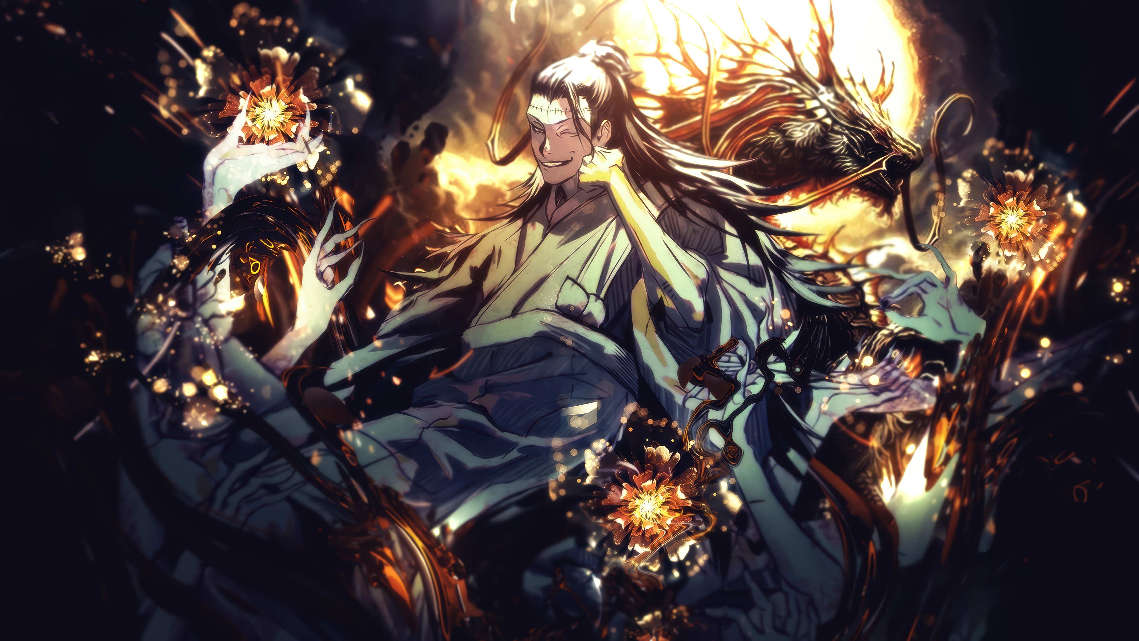 Suguru Geto and Dragon in 4K HD Wallpaper