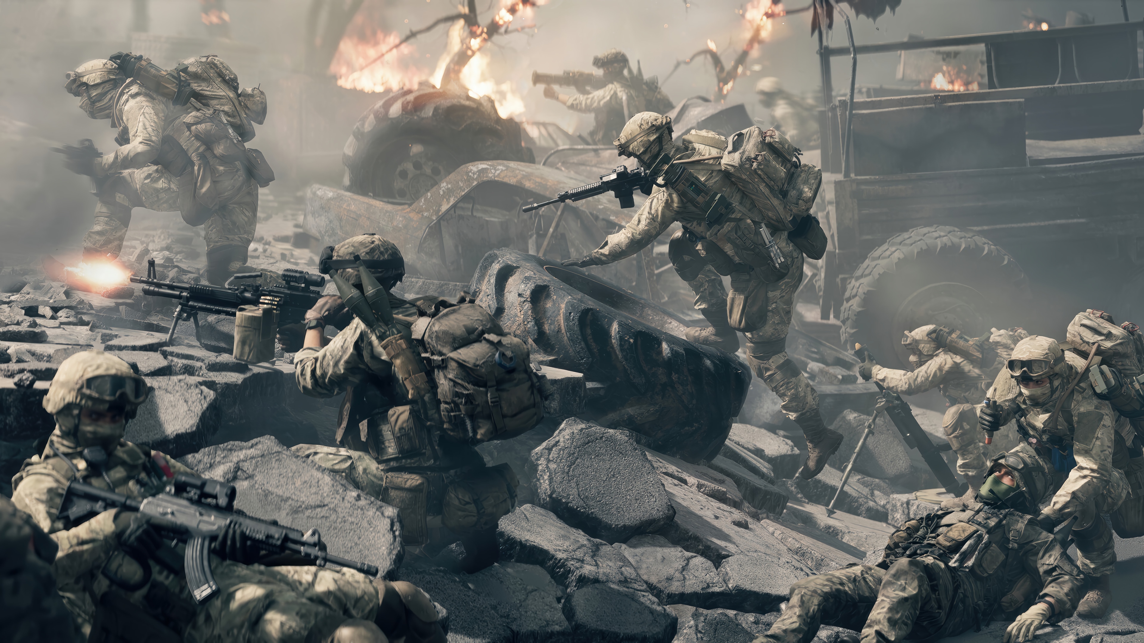 Battlefield 6 Soldiers in Combat 4K HD Wallpaper