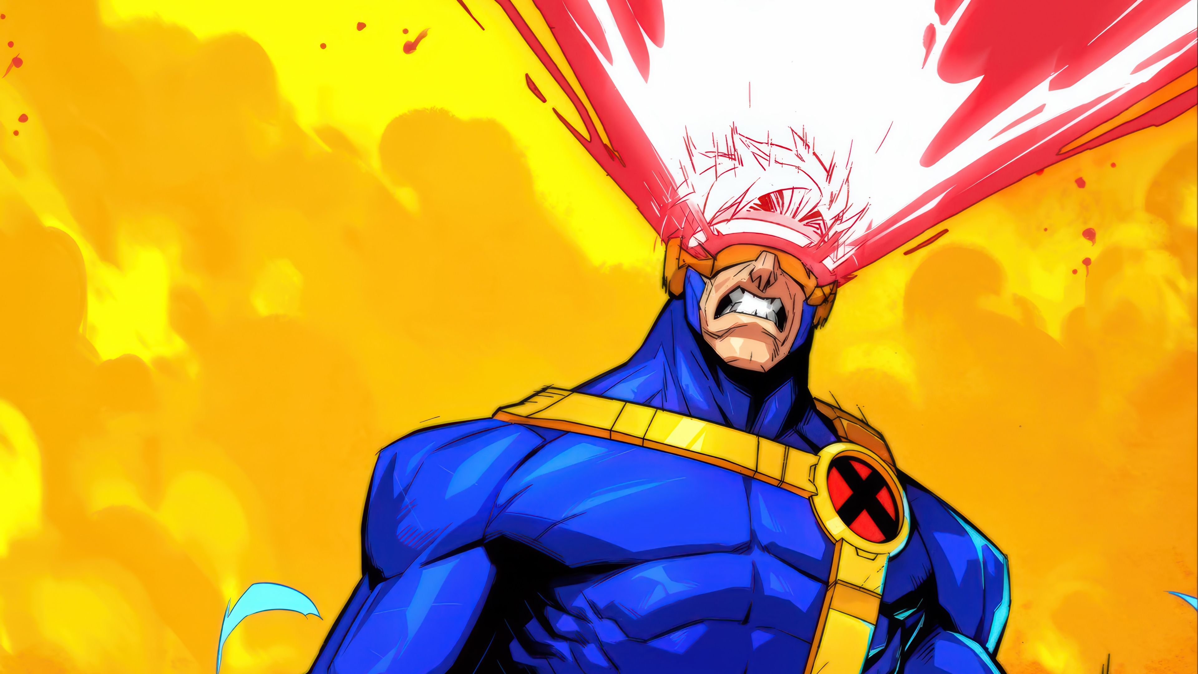 Cyclops from X-Men firing optic blast HD Wallpaper