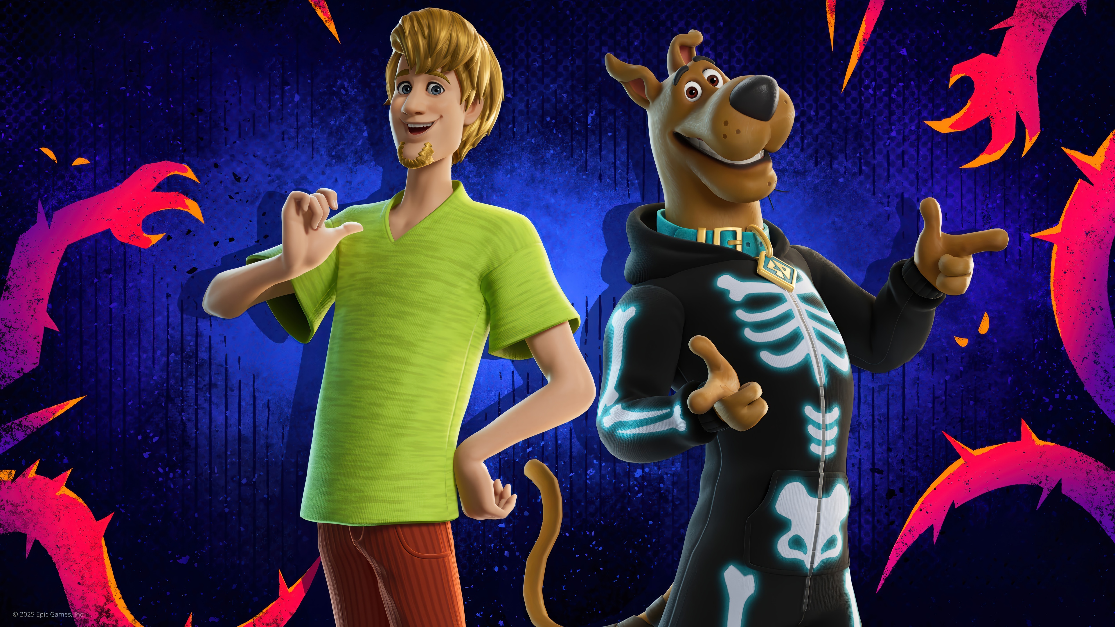 Shaggy Rogers and Scooby-Doo in Fortnite 4K HD Wallpaper