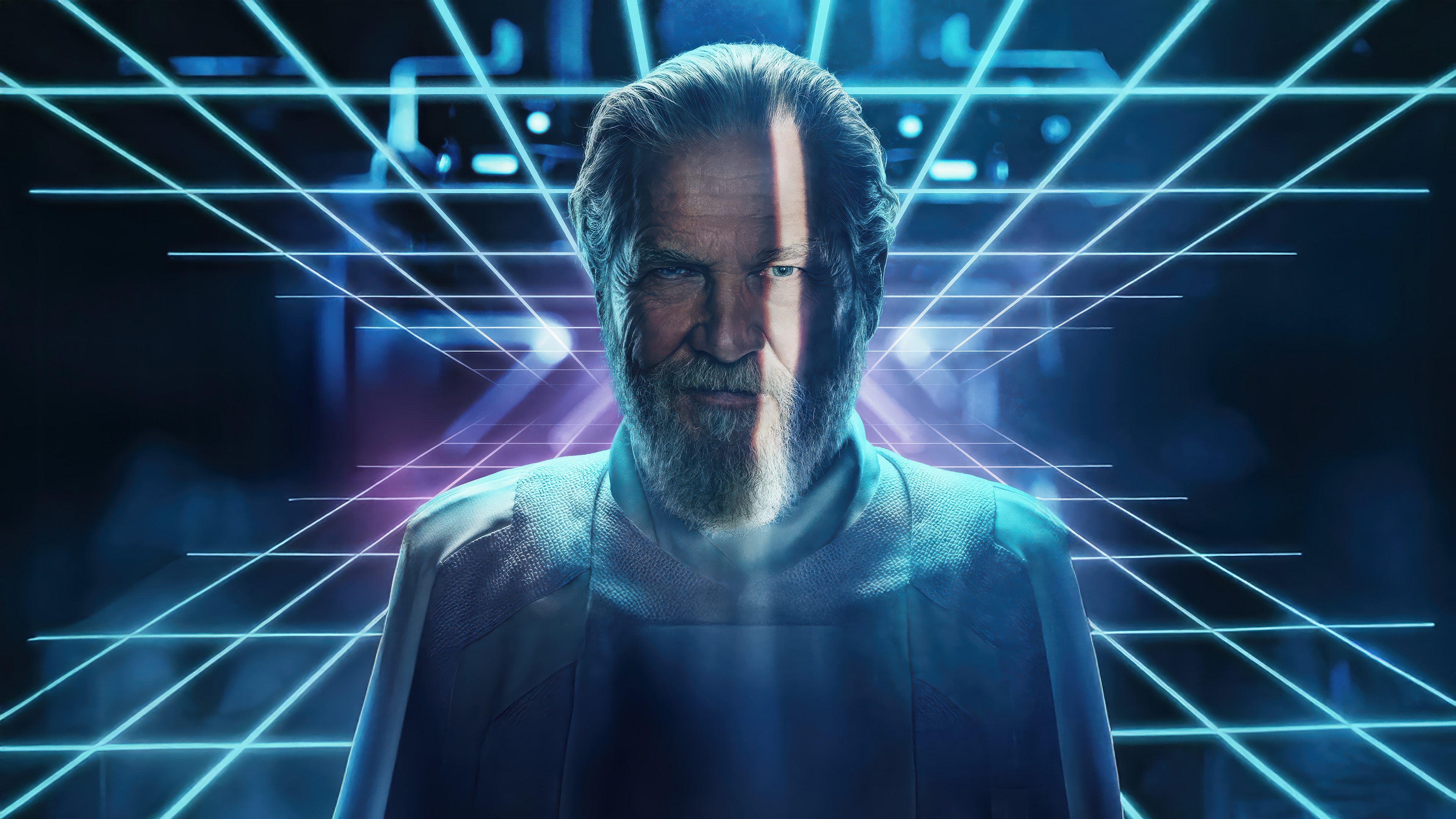 Jeff Bridges in Tron: Ares 4K HD Wallpaper