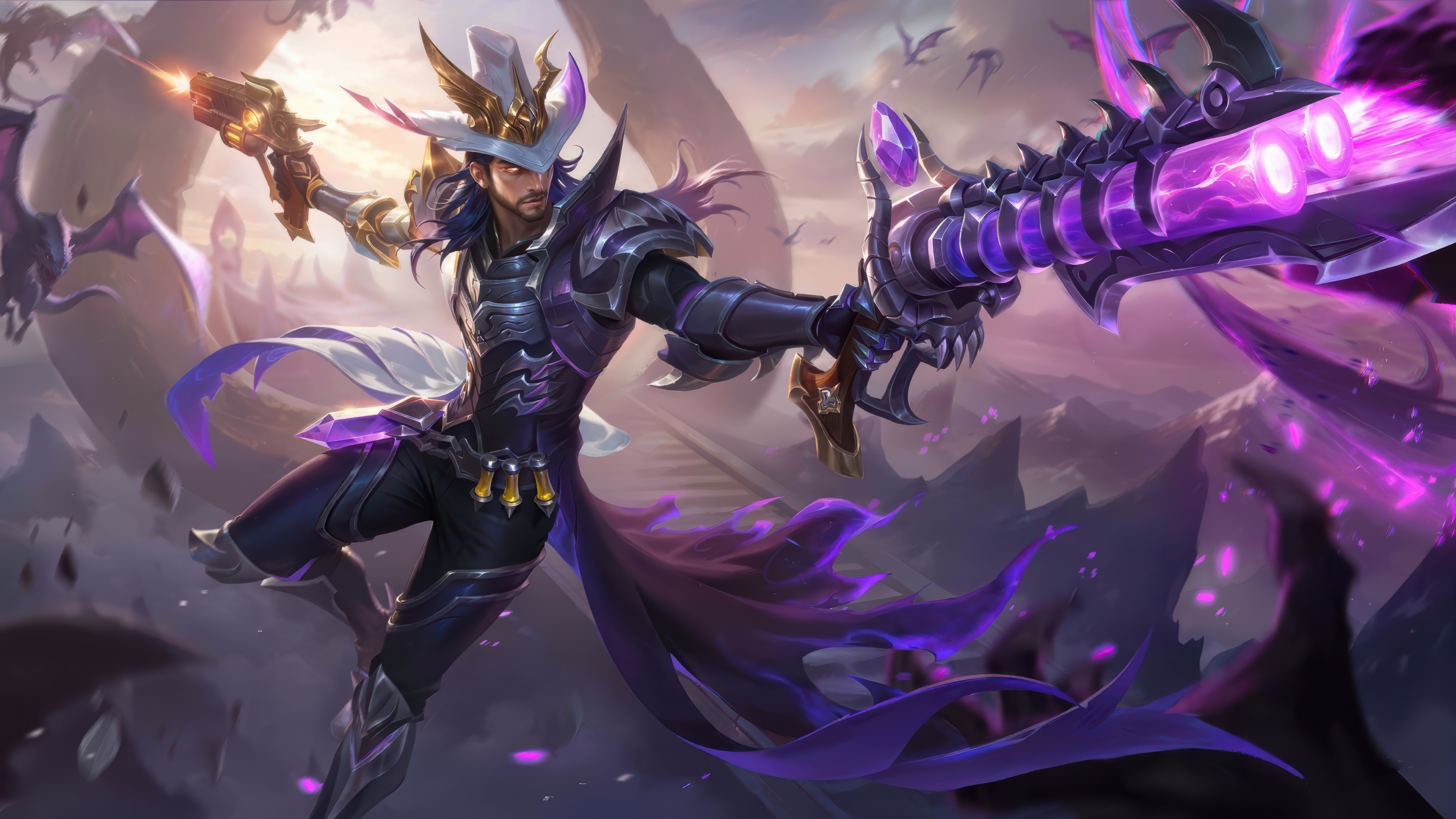 Clint from Mobile Legends with dual guns HD Wallpaper