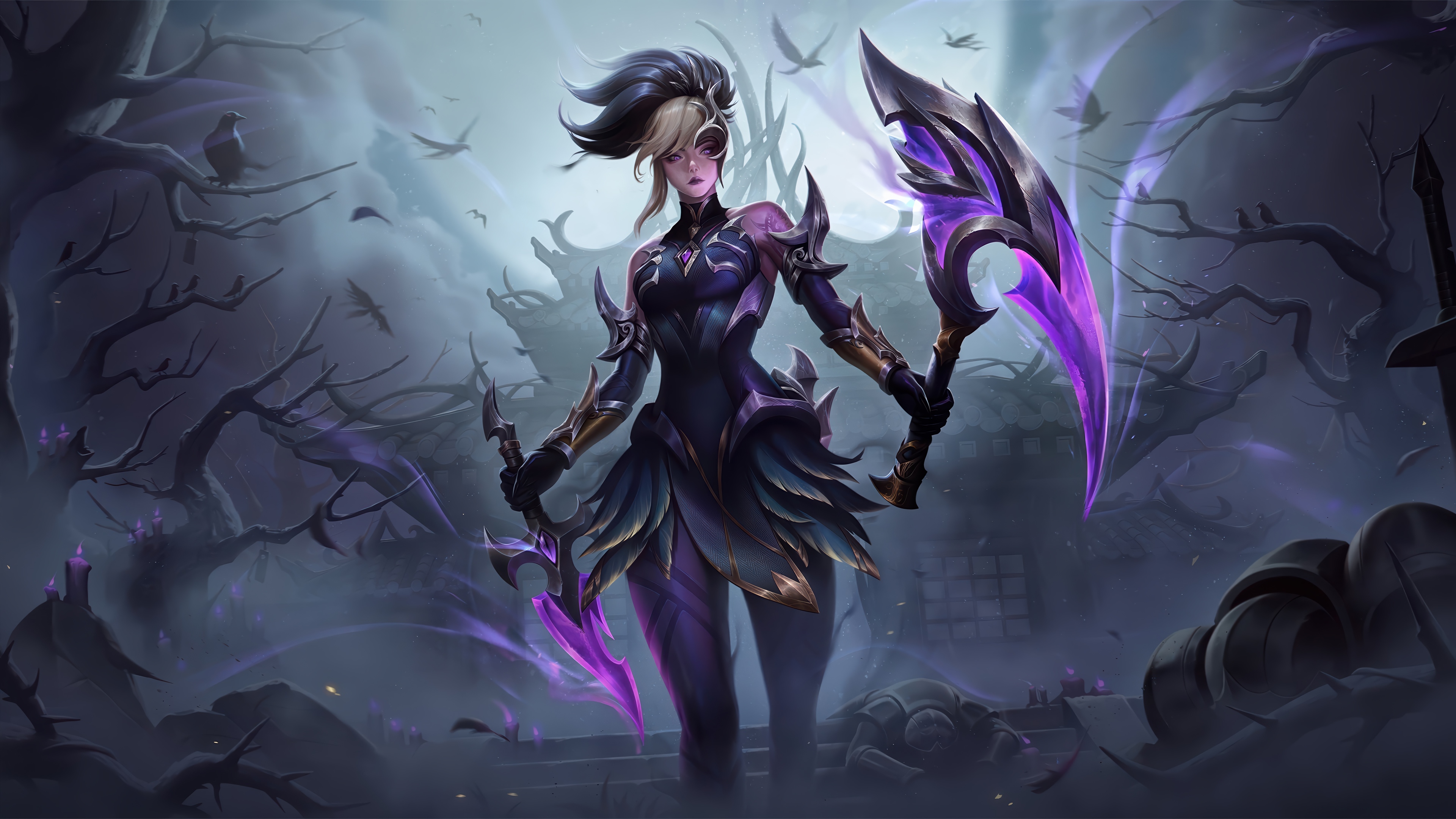 Coven Akali from League of Legends 4K HD Wallpaper