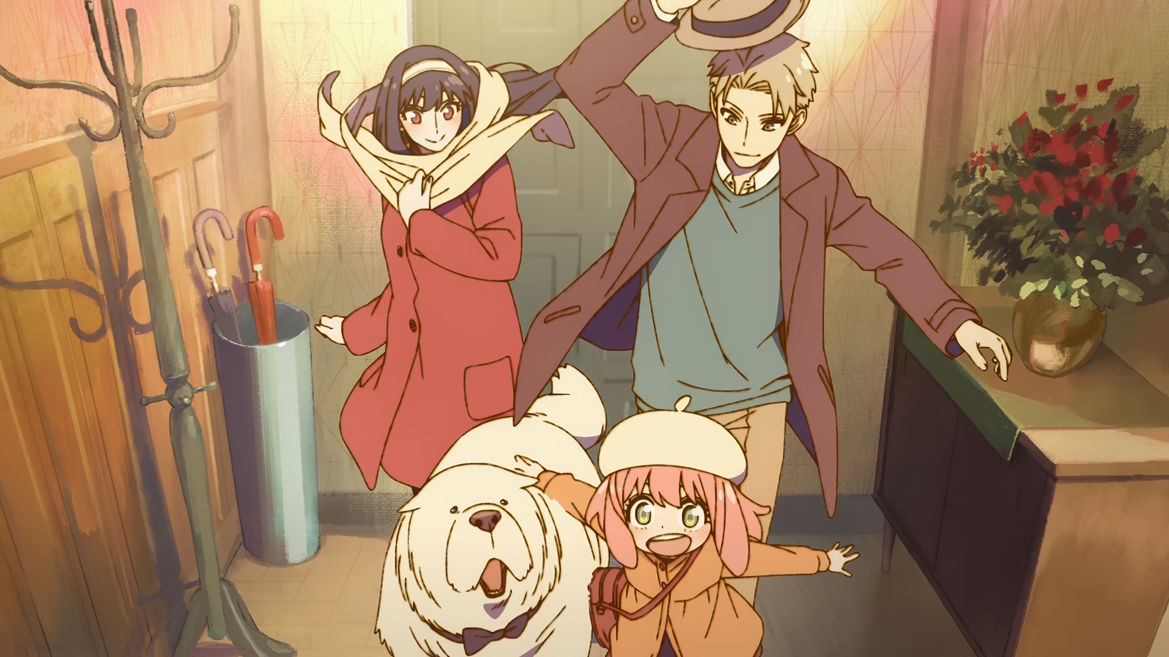 Spy x Family Yor, Loid, Anya, and Bond Forger HD Wallpaper