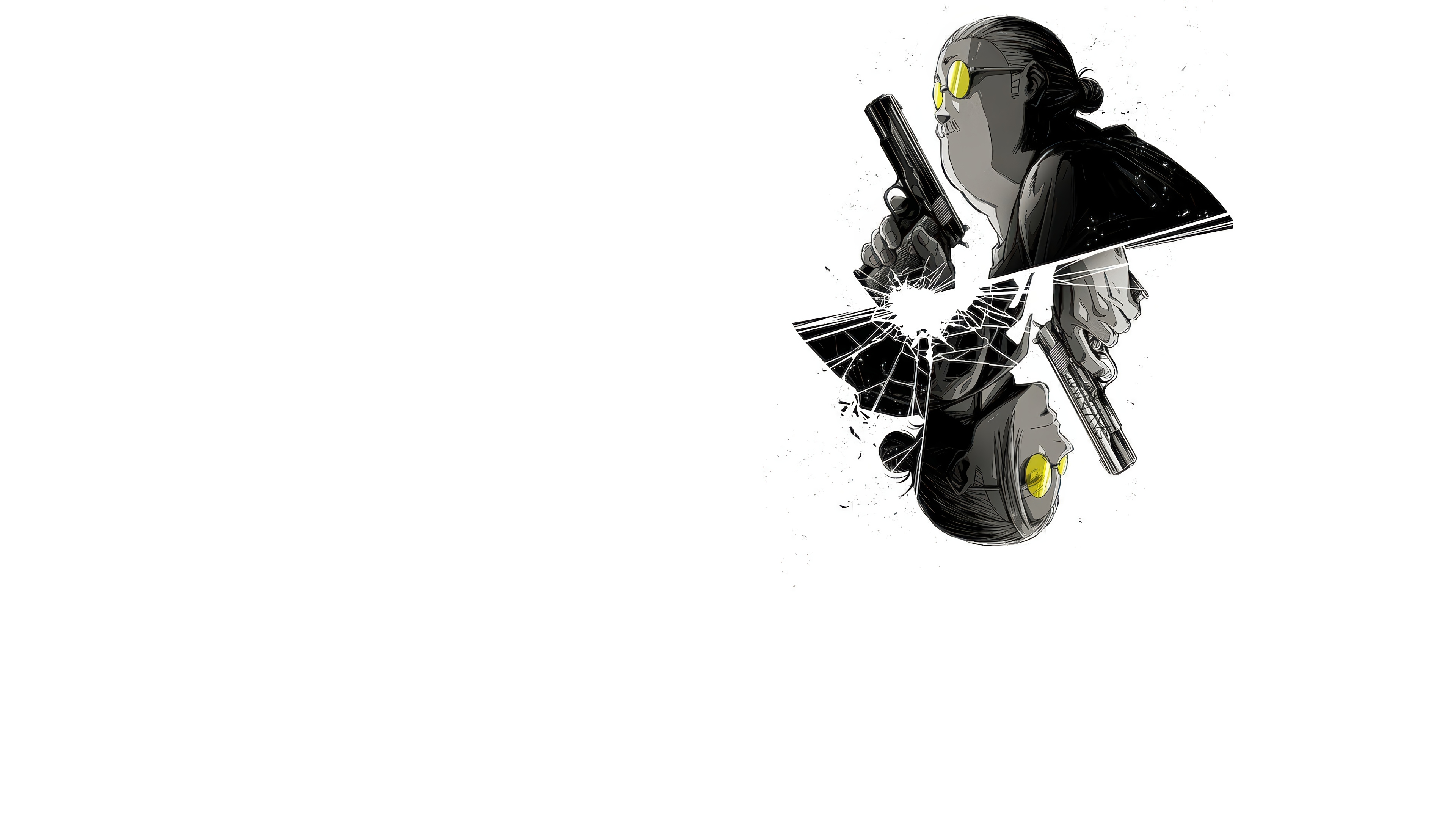 Taro Sakamoto from Sakamoto Days with guns HD Wallpaper