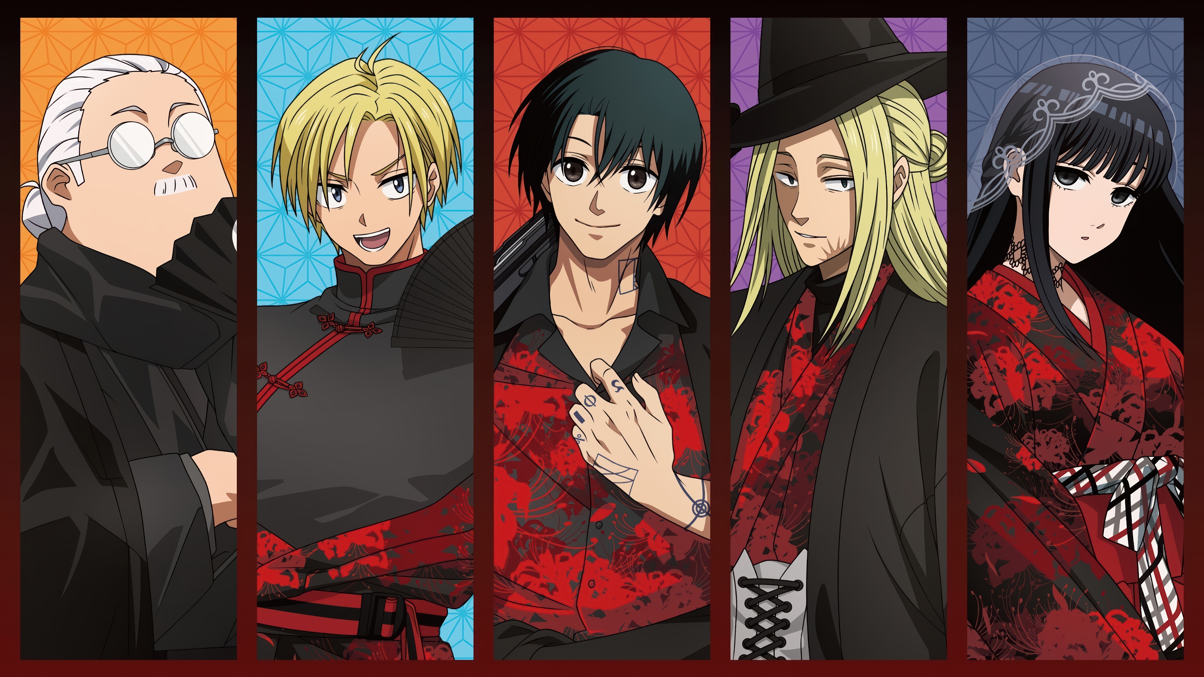 Sakamoto Days Characters in Traditional Japanese Attire HD Wallpaper