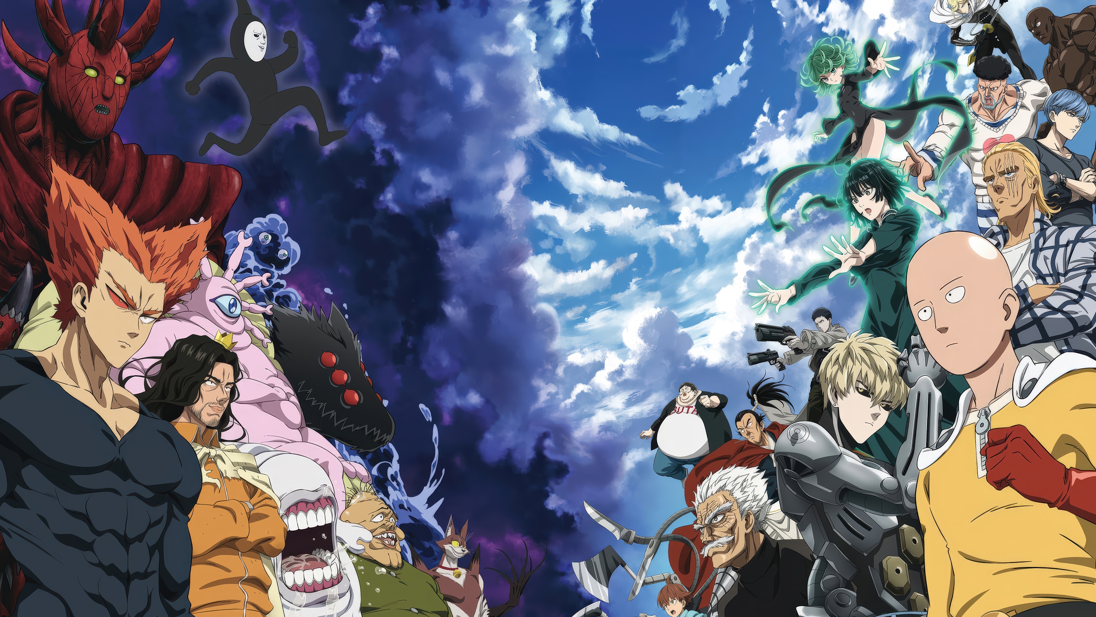 One Punch Man Heroes and Monsters 4K HD Wallpaper