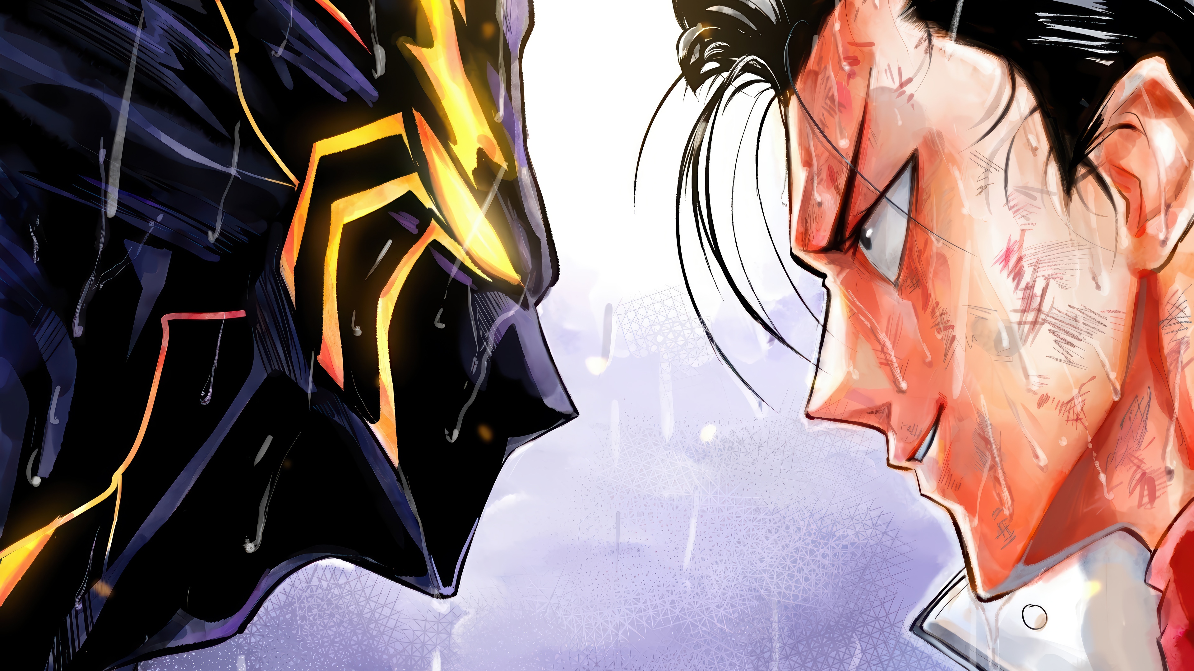 Garou and Metal Bat from One Punch Man 4K HD Wallpaper