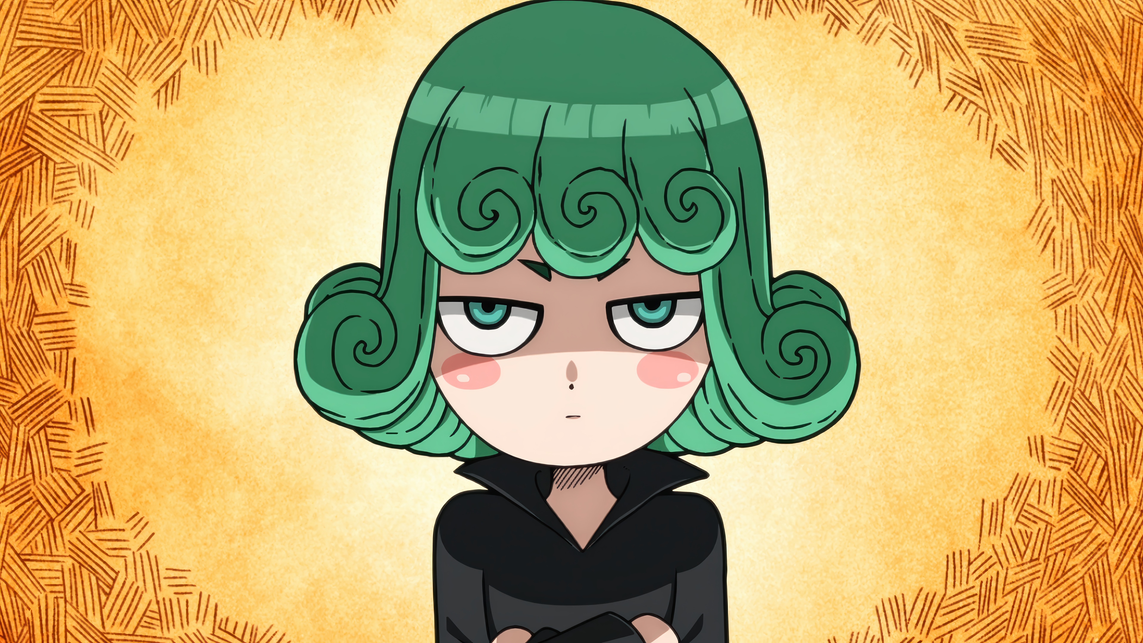Tatsumaki from One Punch Man in Chibi style HD Wallpaper