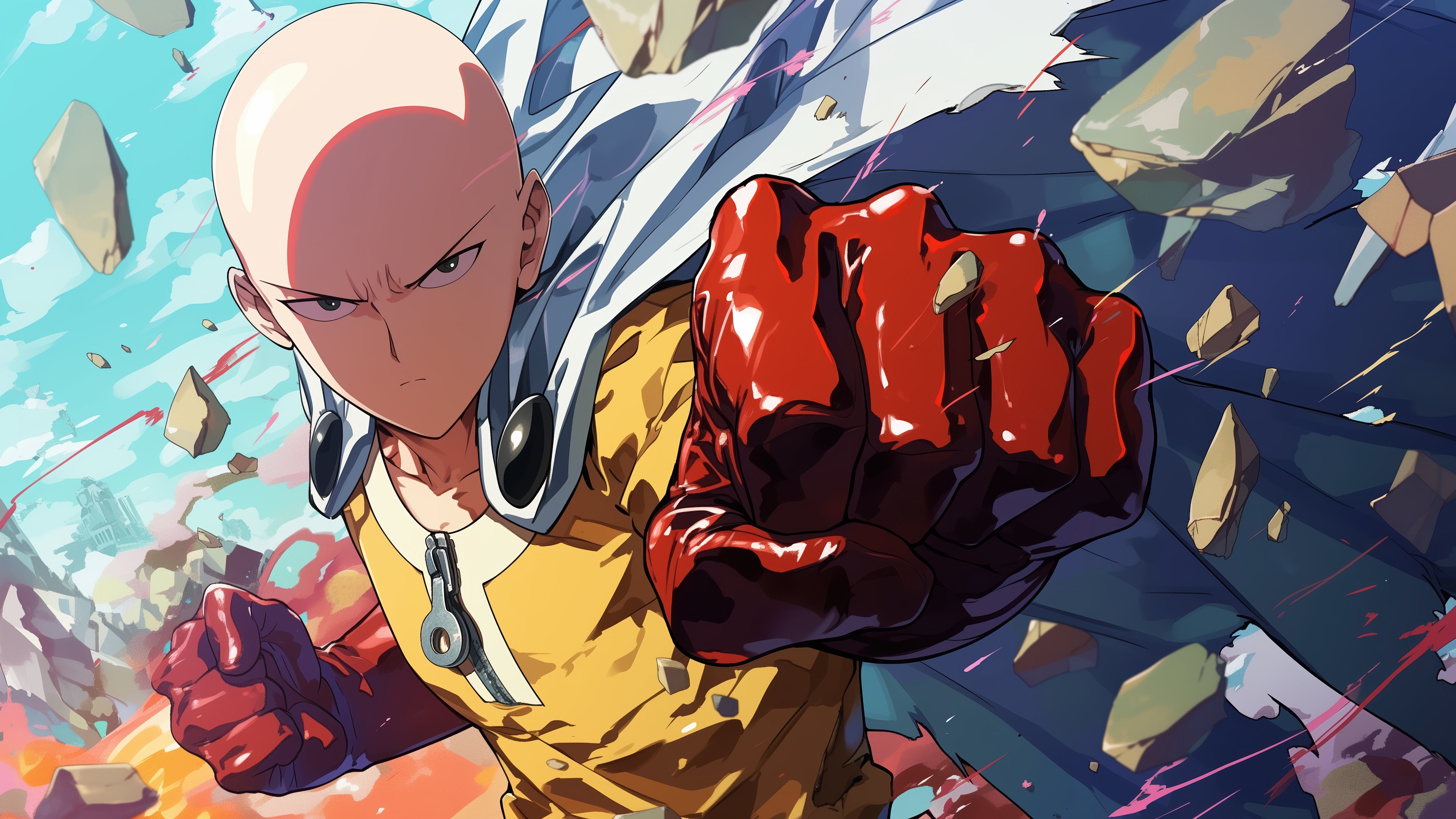 Saitama from One Punch Man in 4K HD Wallpaper