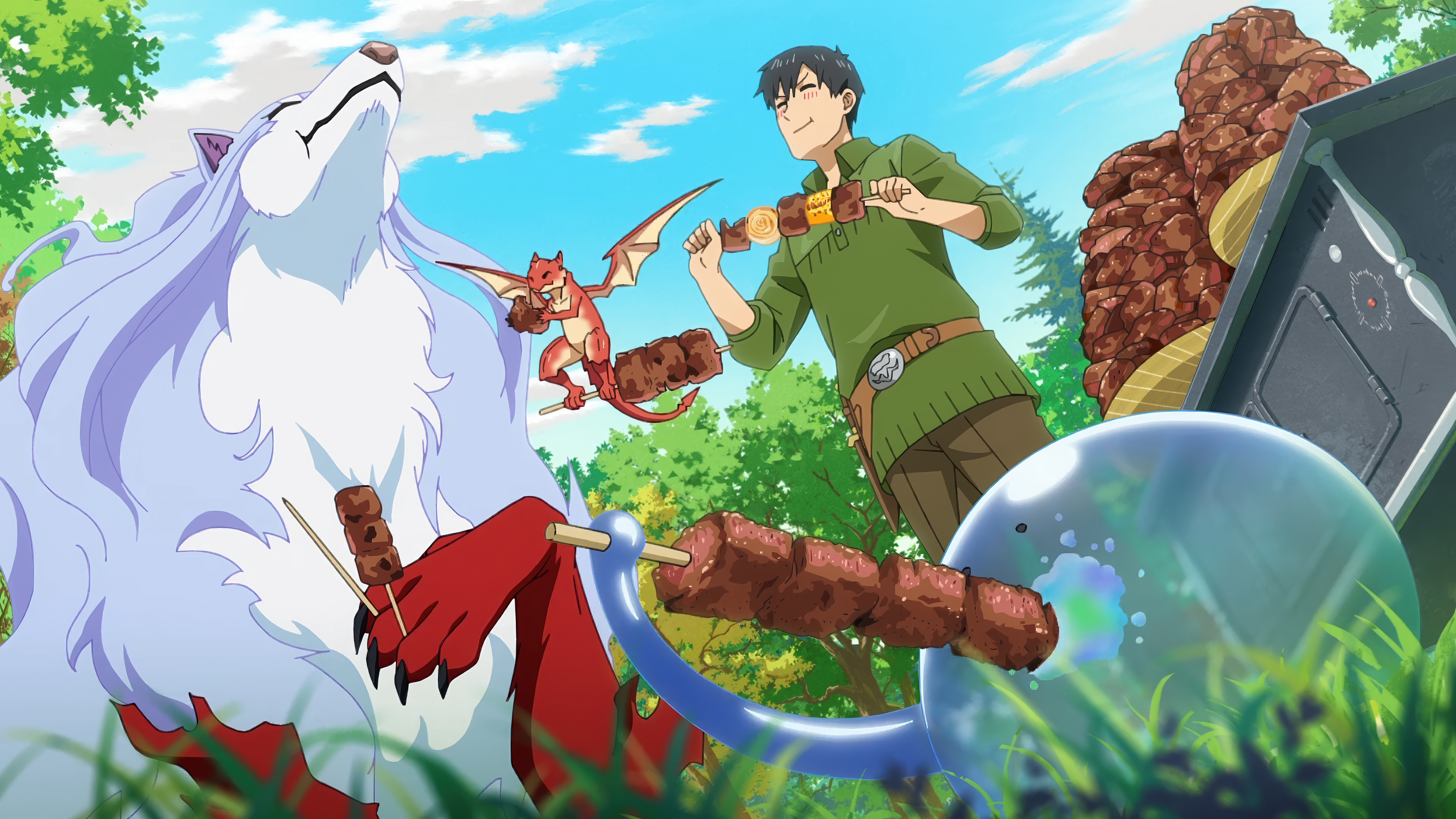 Campfire Cooking in Another World with My Absurd Skill 4K HD Wallpaper