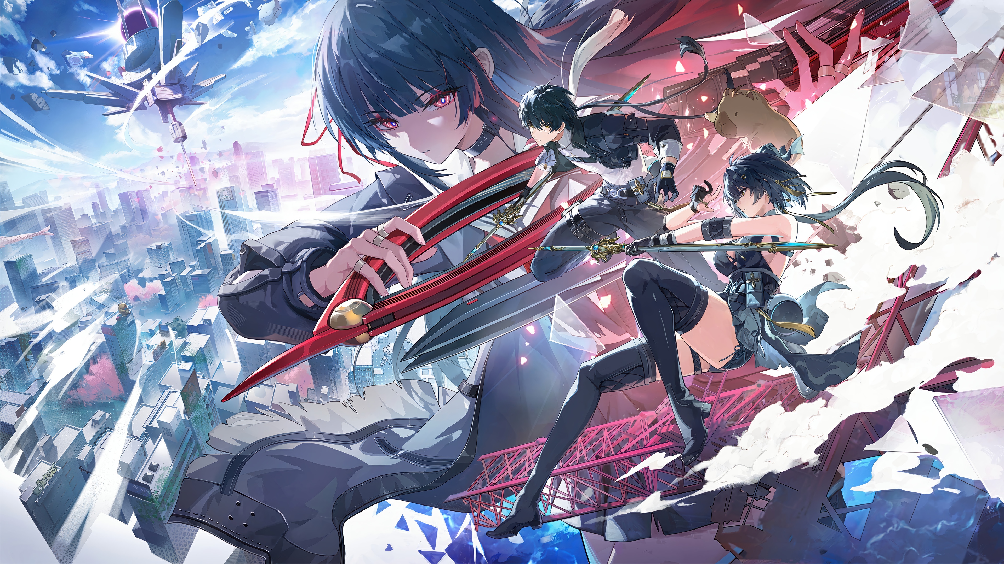 Chisa and companions in Wuthering Waves 4K HD Wallpaper