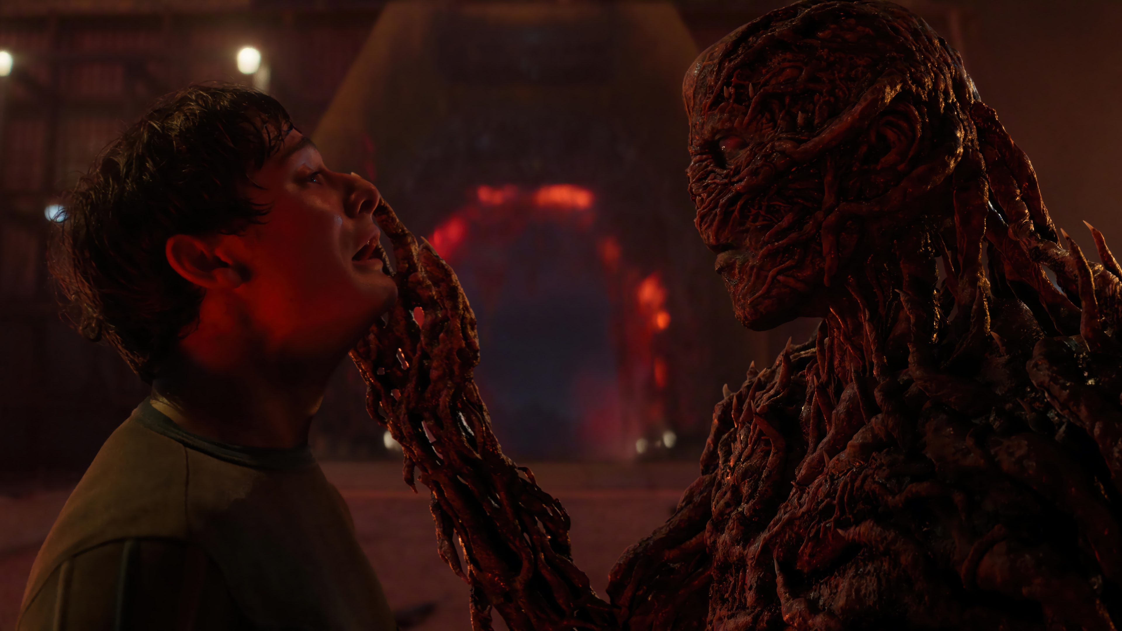Stranger Things 4K: Vecna confronts a young man HD Wallpaper