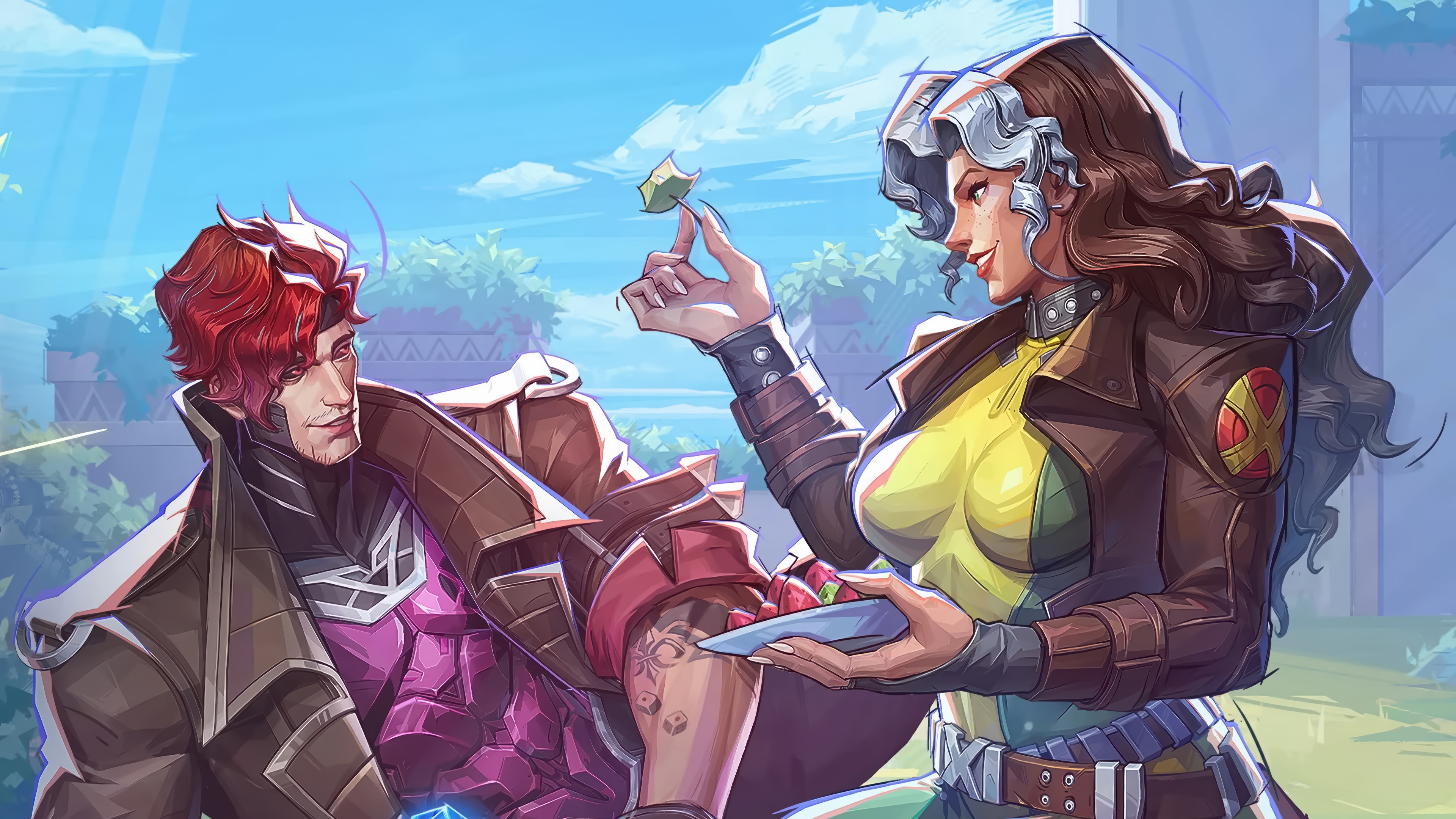 Gambit and Rogue in Marvel Rivals 4K HD Wallpaper