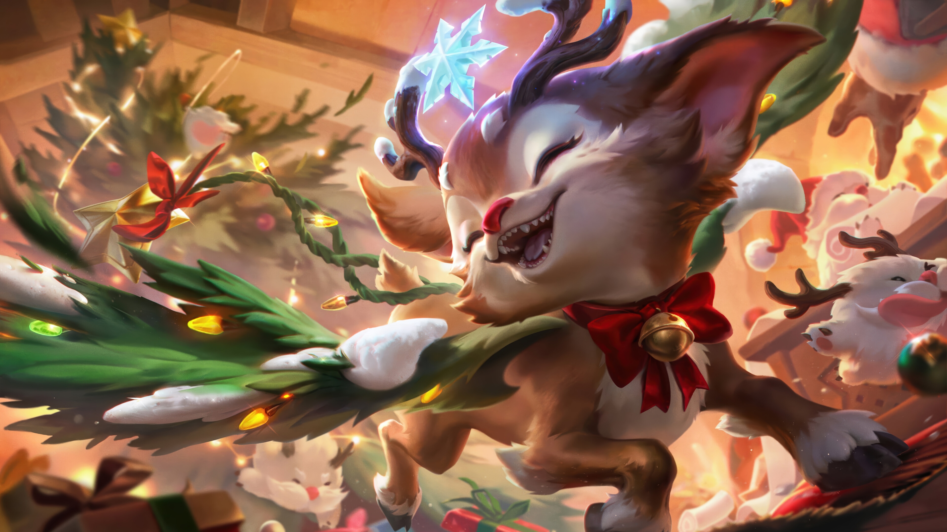 Smolder the Reindeer in League of Legends 4K HD Wallpaper