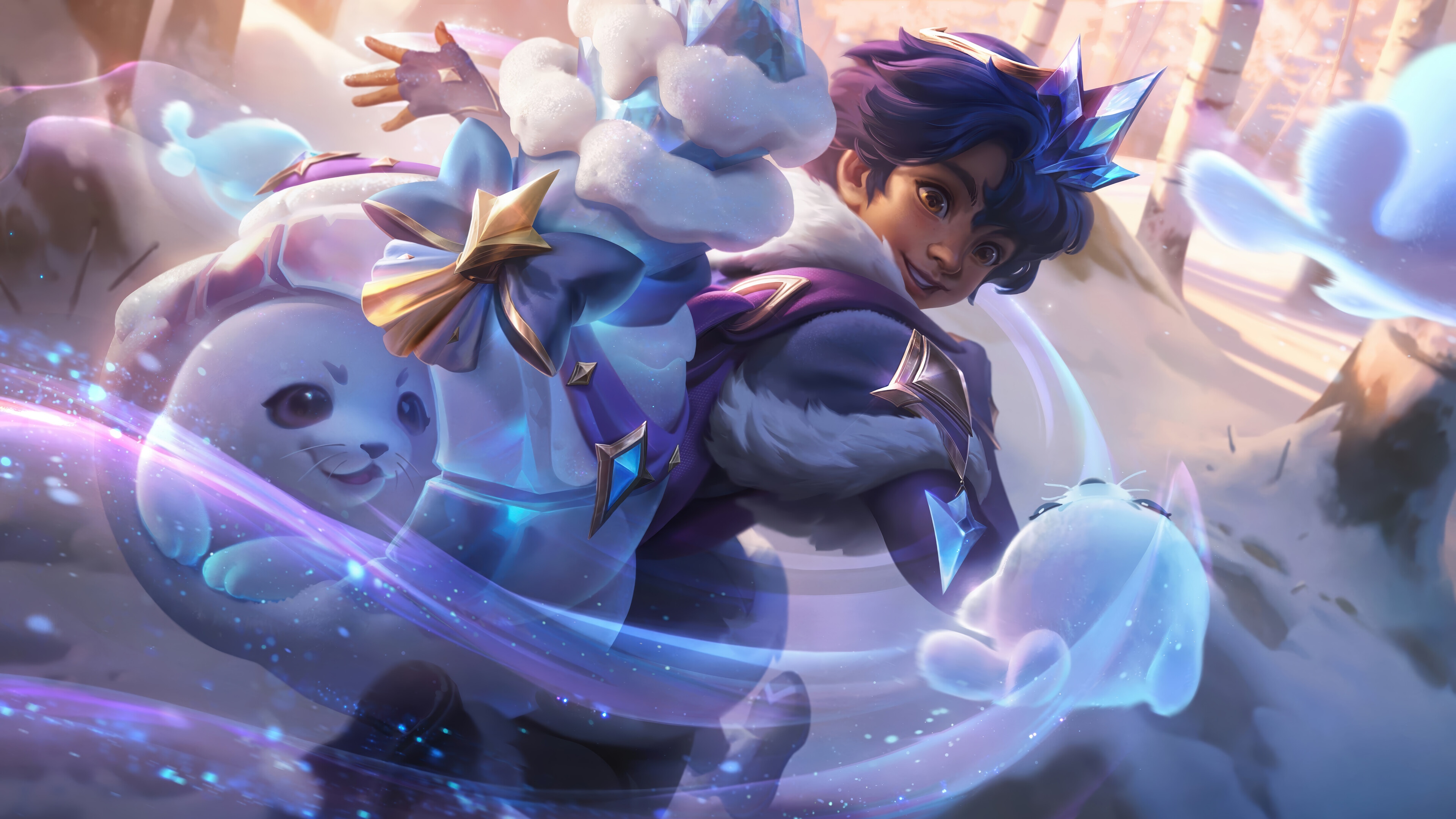 Millio in Winter Wonder skin, League of Legends 4K HD Wallpaper