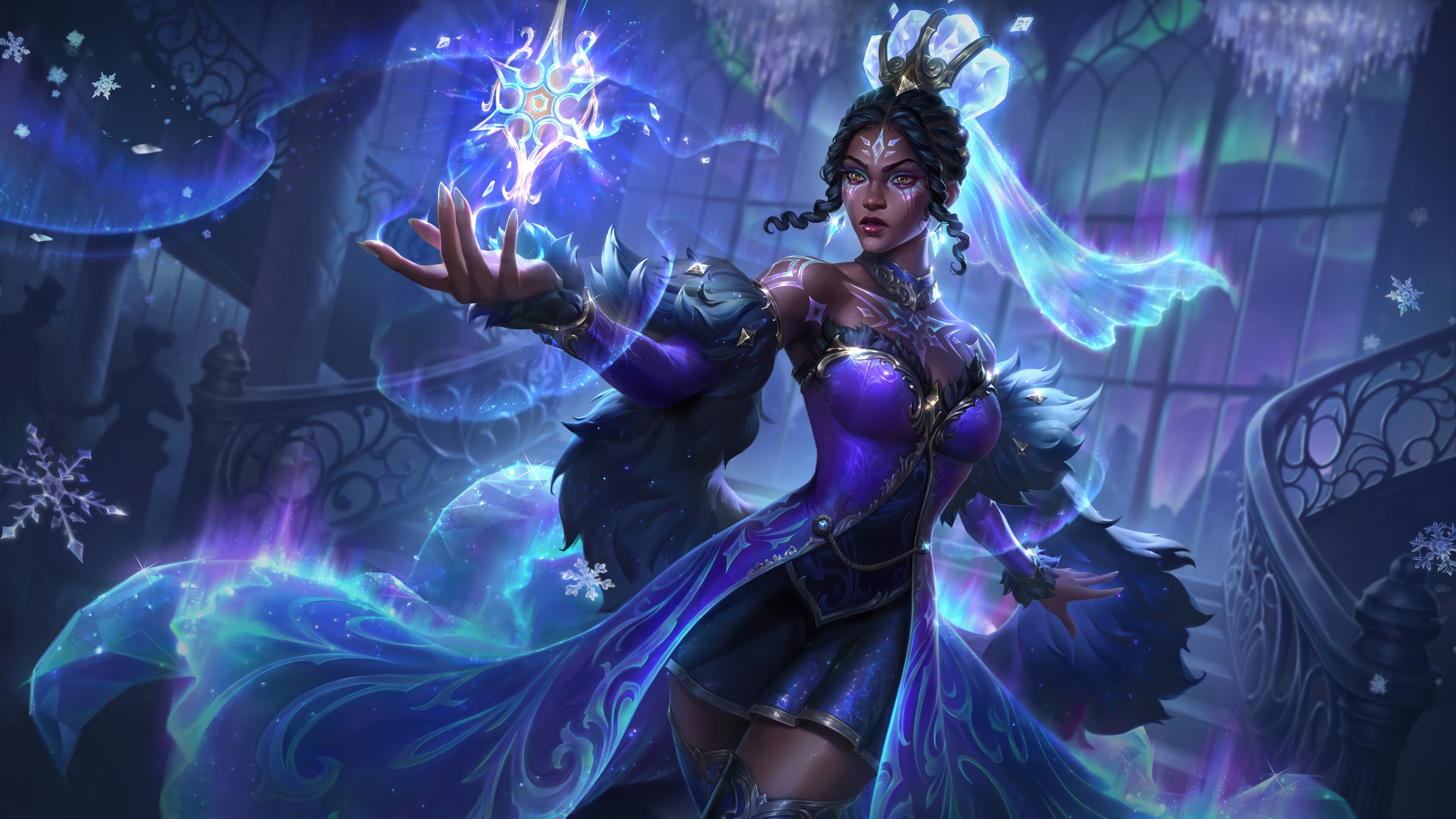 Mel from League of Legends Winterblessed Splash Art 4K HD Wallpaper