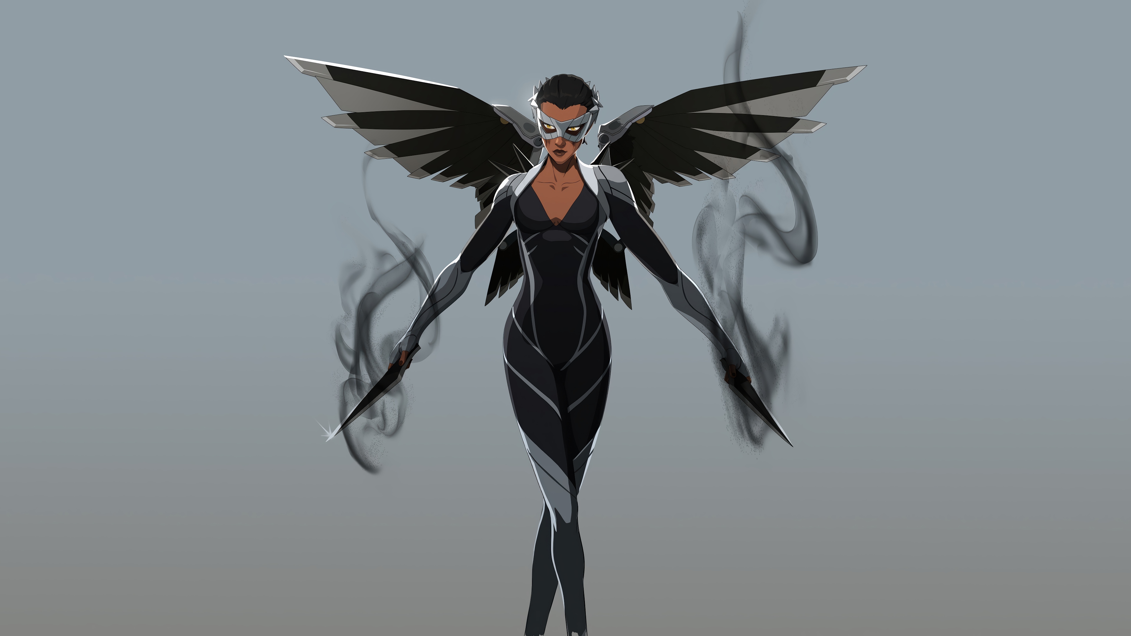Dispatch - Game Character with Wings and Knives HD Wallpaper