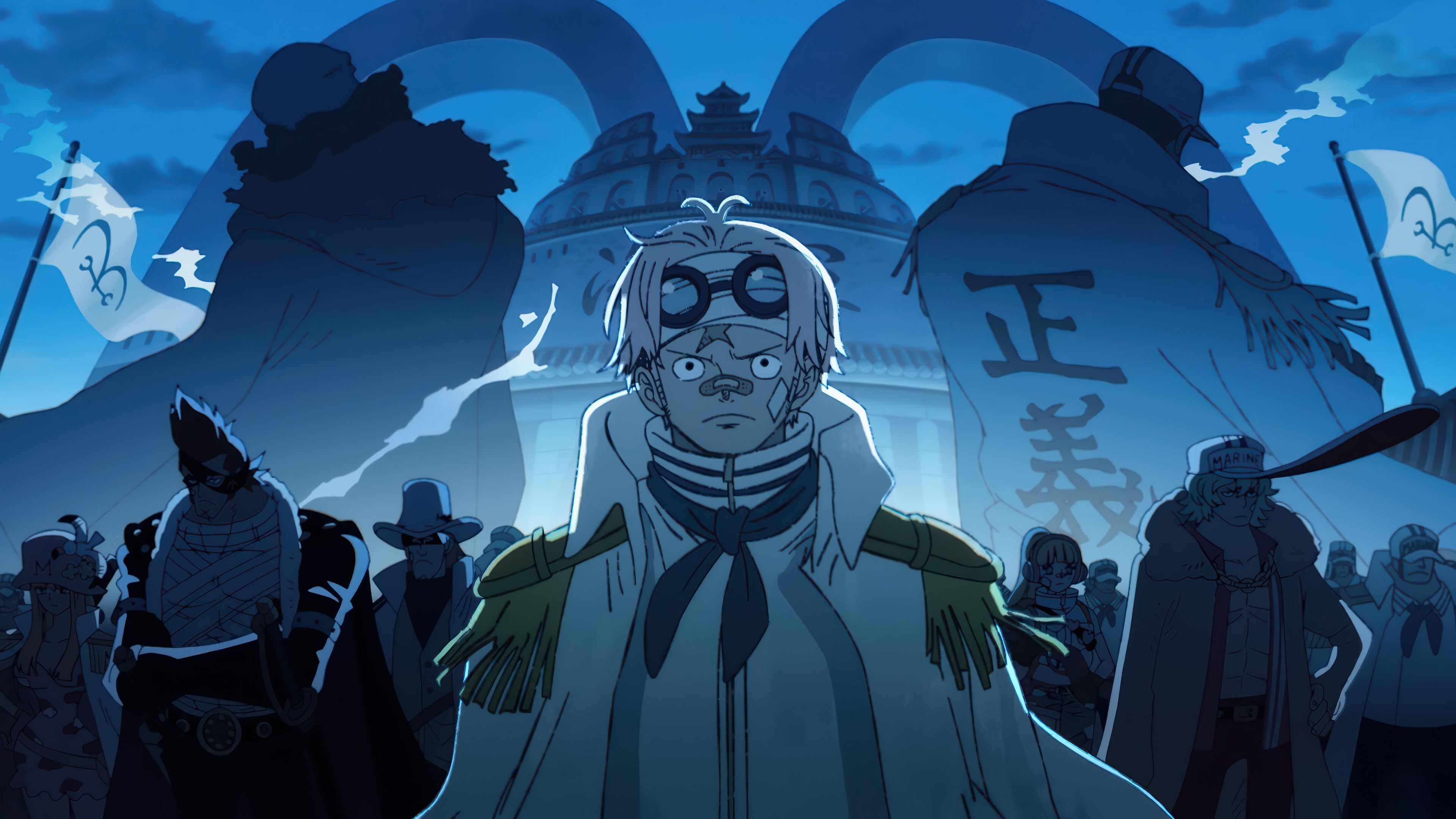 Koby and Marines in One Piece 4K HD Wallpaper