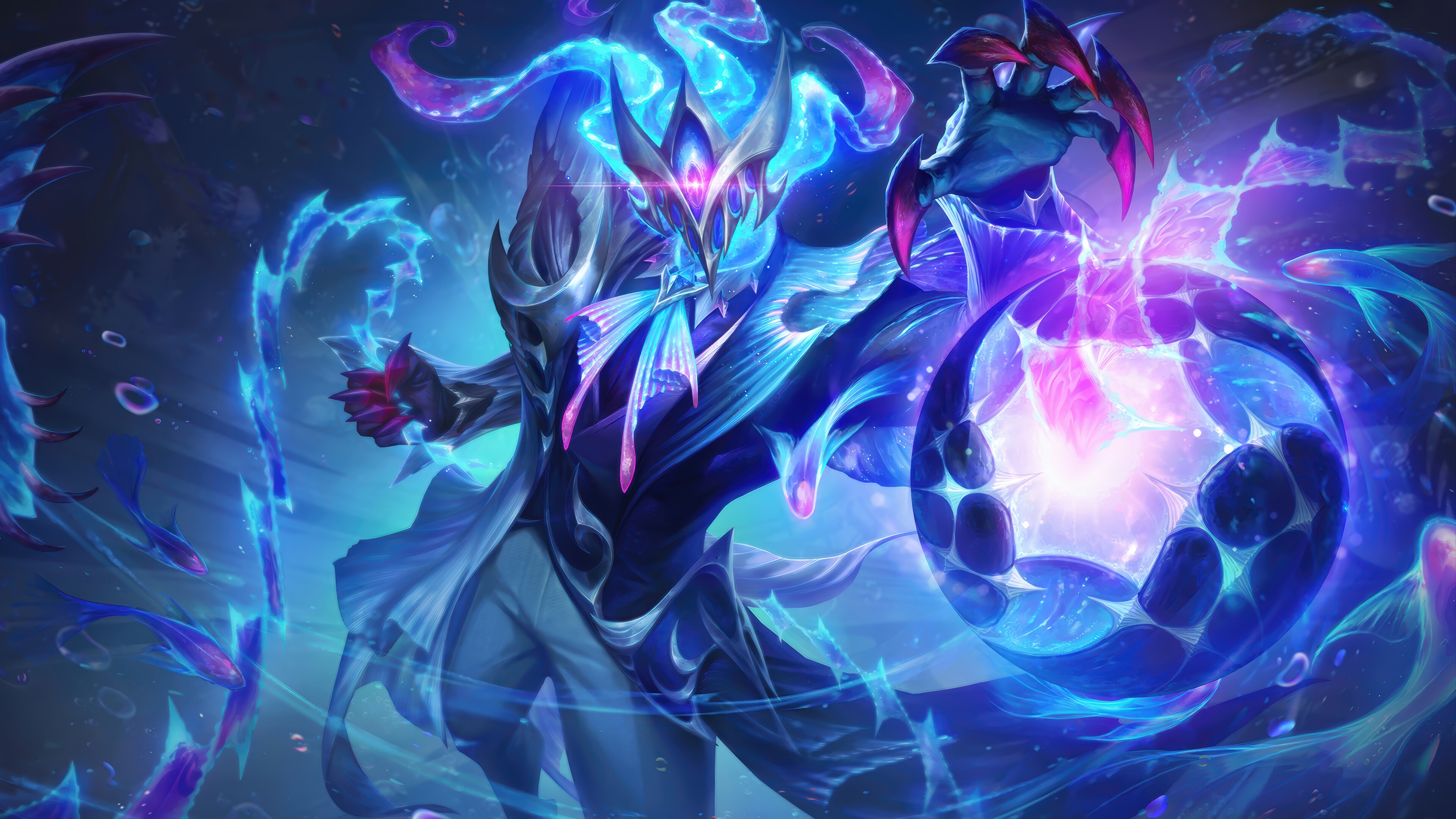 Thresh Cryptic Depth Splash Art 4K HD Wallpaper