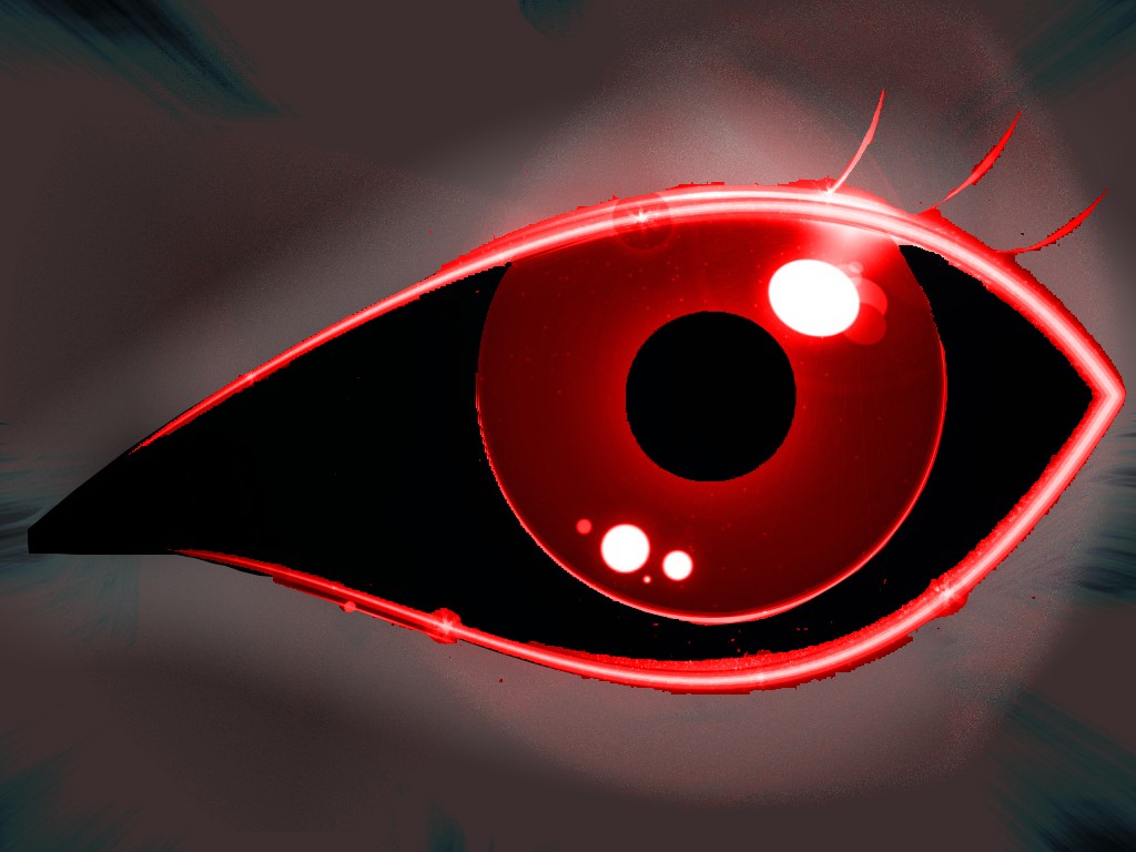 Red Eye Anime Close-up HD Wallpaper