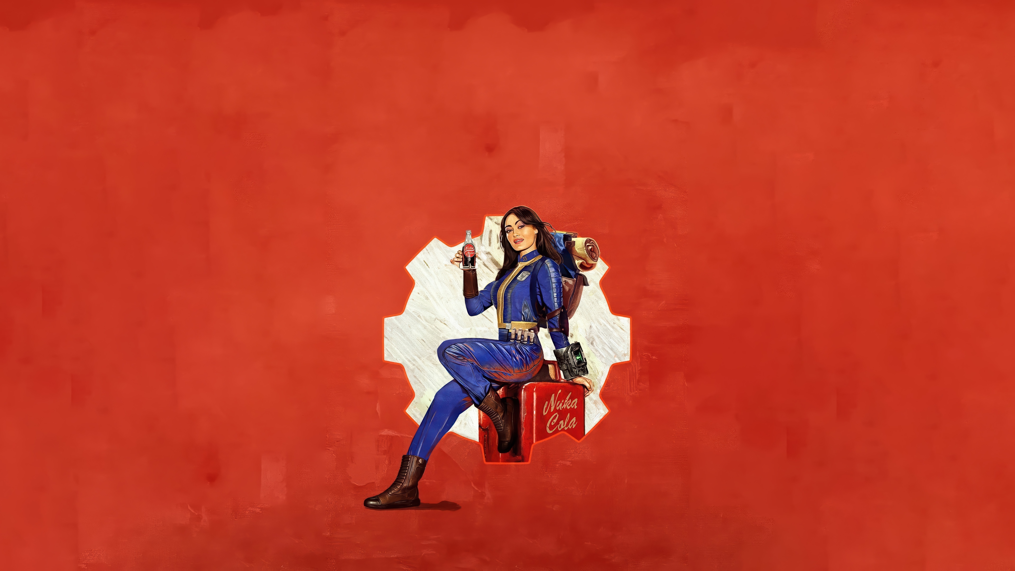 Fallout Vault Girl with Nuka-Cola 4K HD Wallpaper