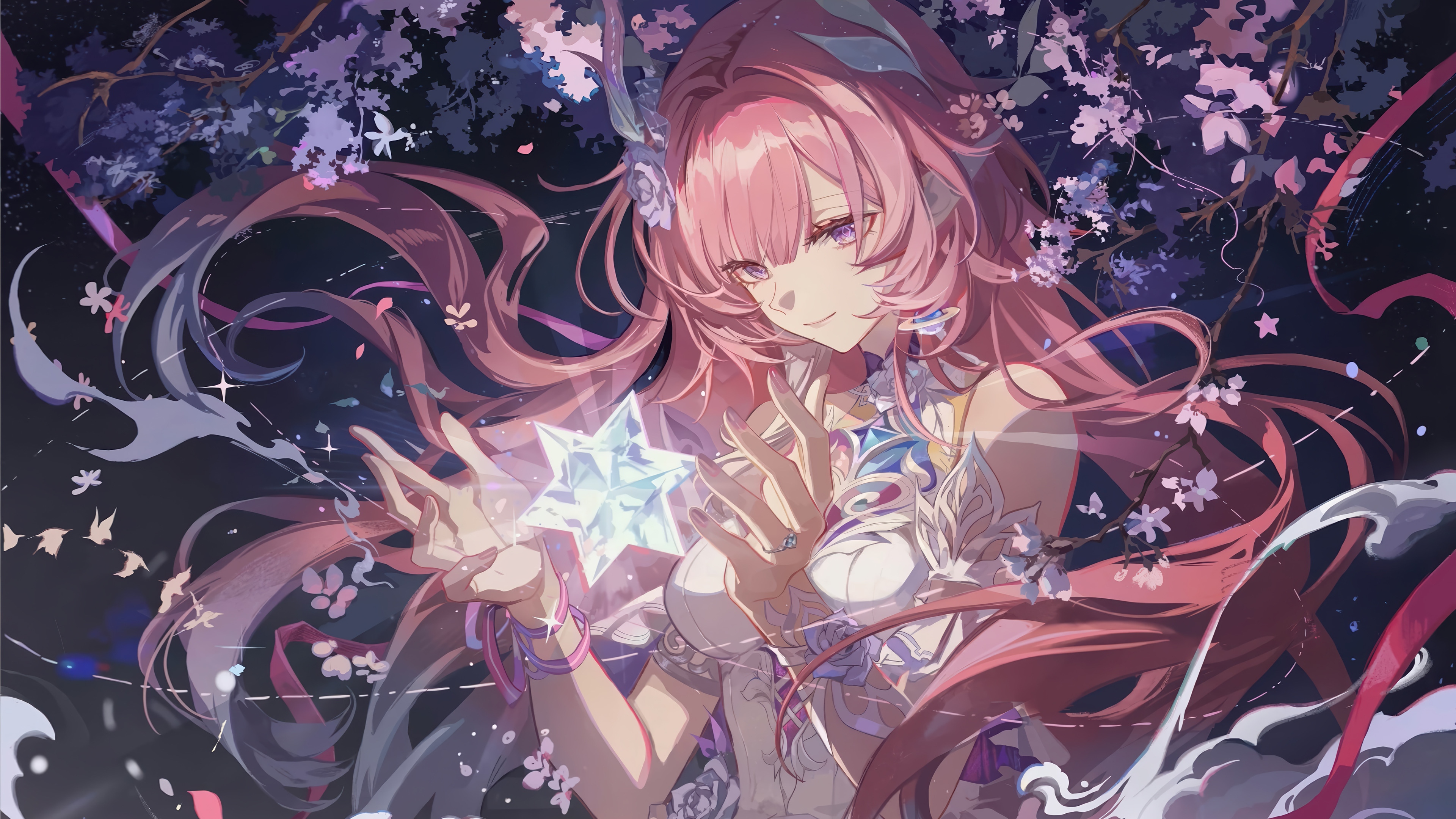 Cyrene from Honkai: Star Rail holding a star HD Wallpaper