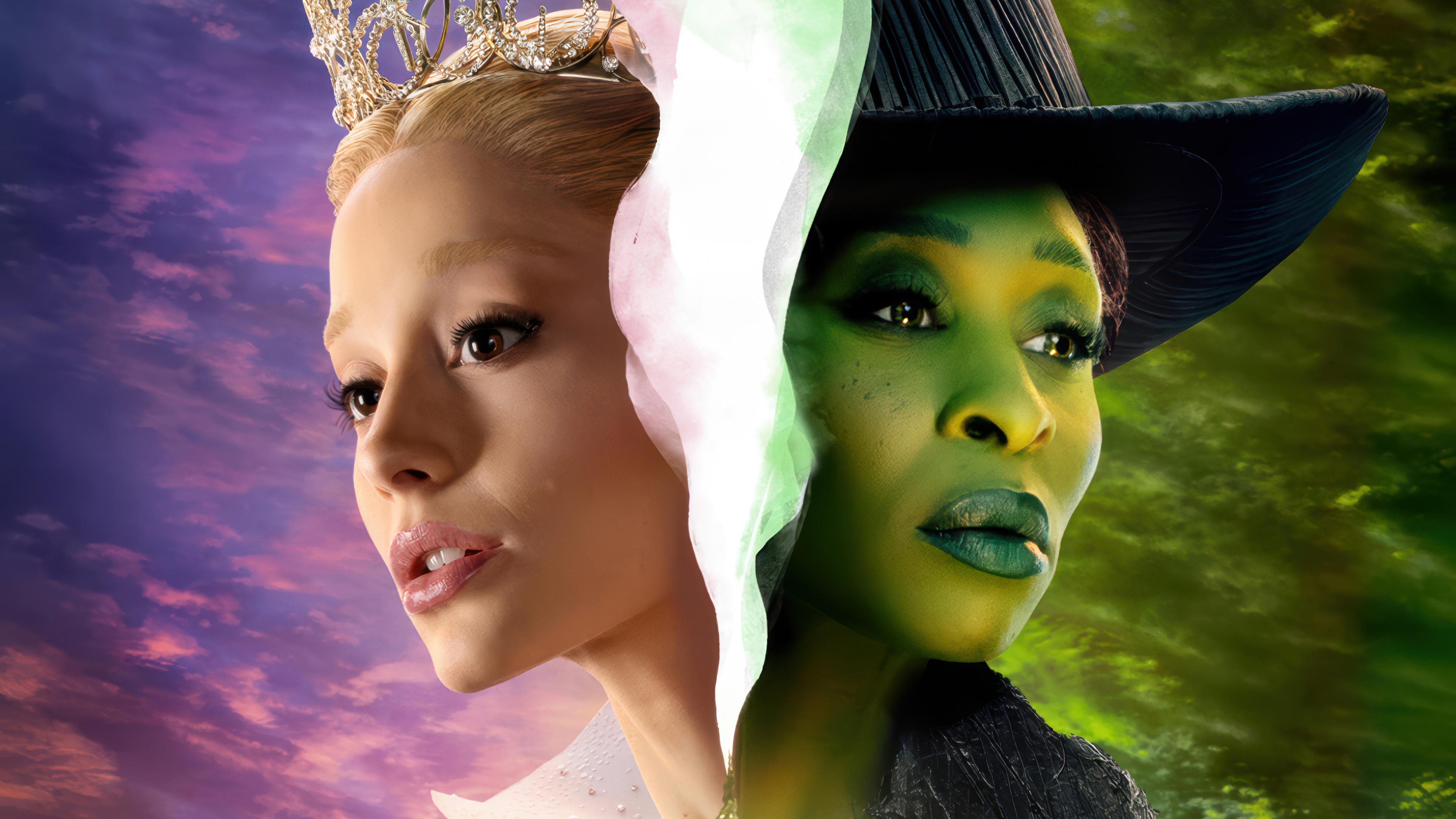 Glinda and Elphaba from Wicked 4K HD Wallpaper