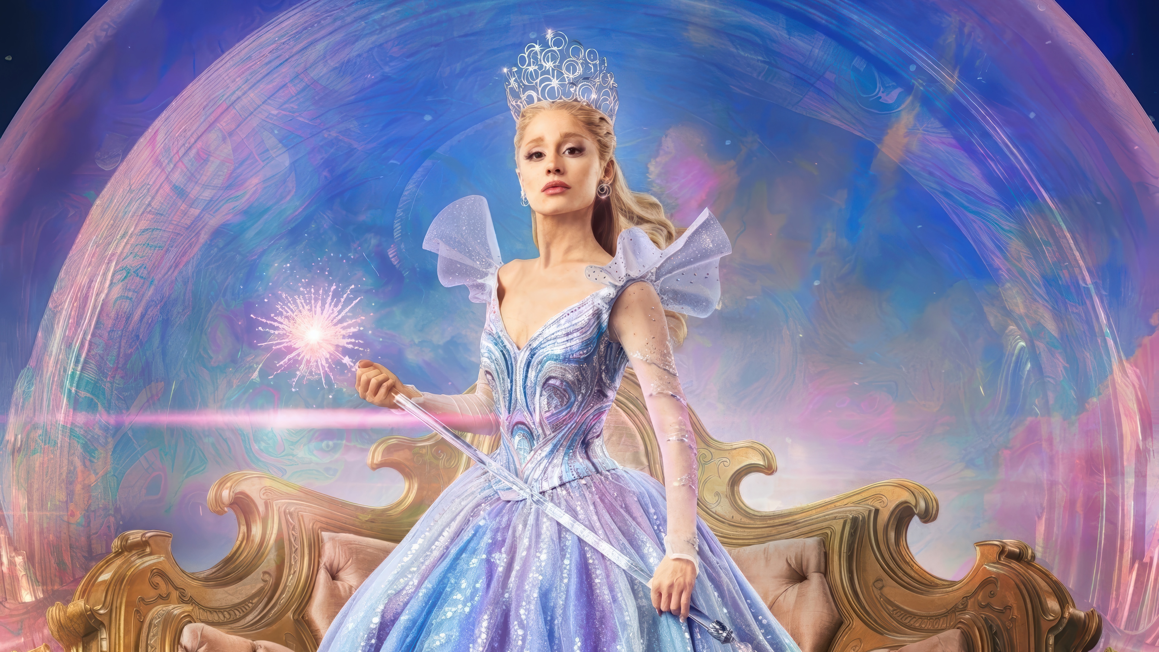 Ariana Grande as Glinda in Wicked: For Good 4K HD Wallpaper