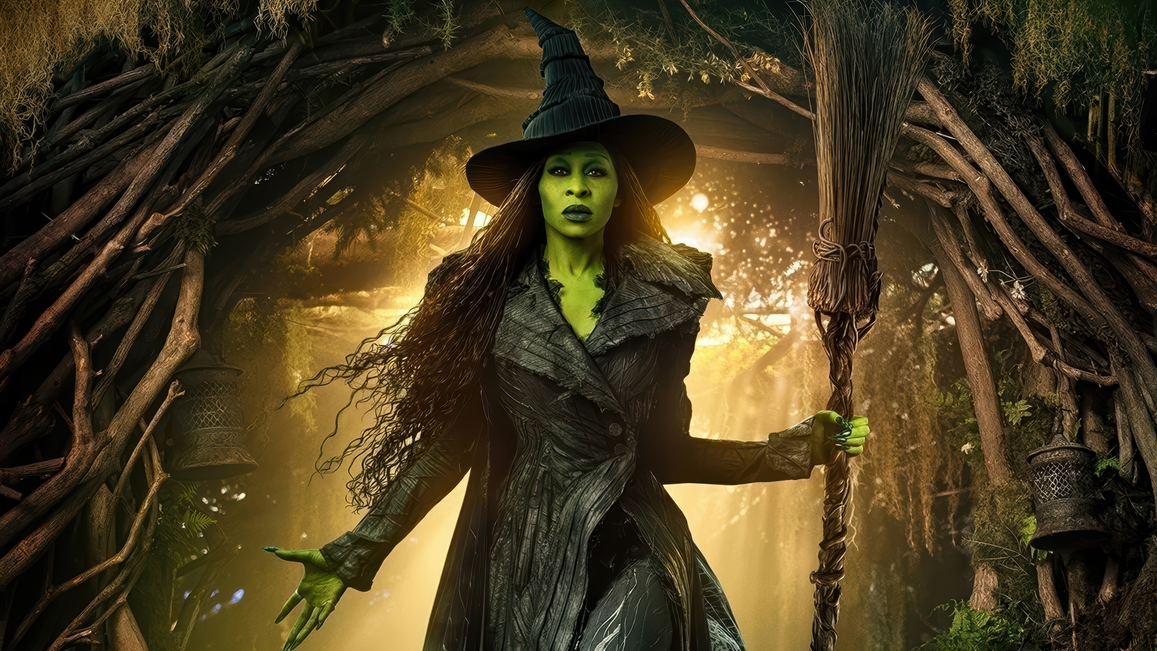 Cynthia Erivo as Elphaba in Wicked 4K HD Wallpaper