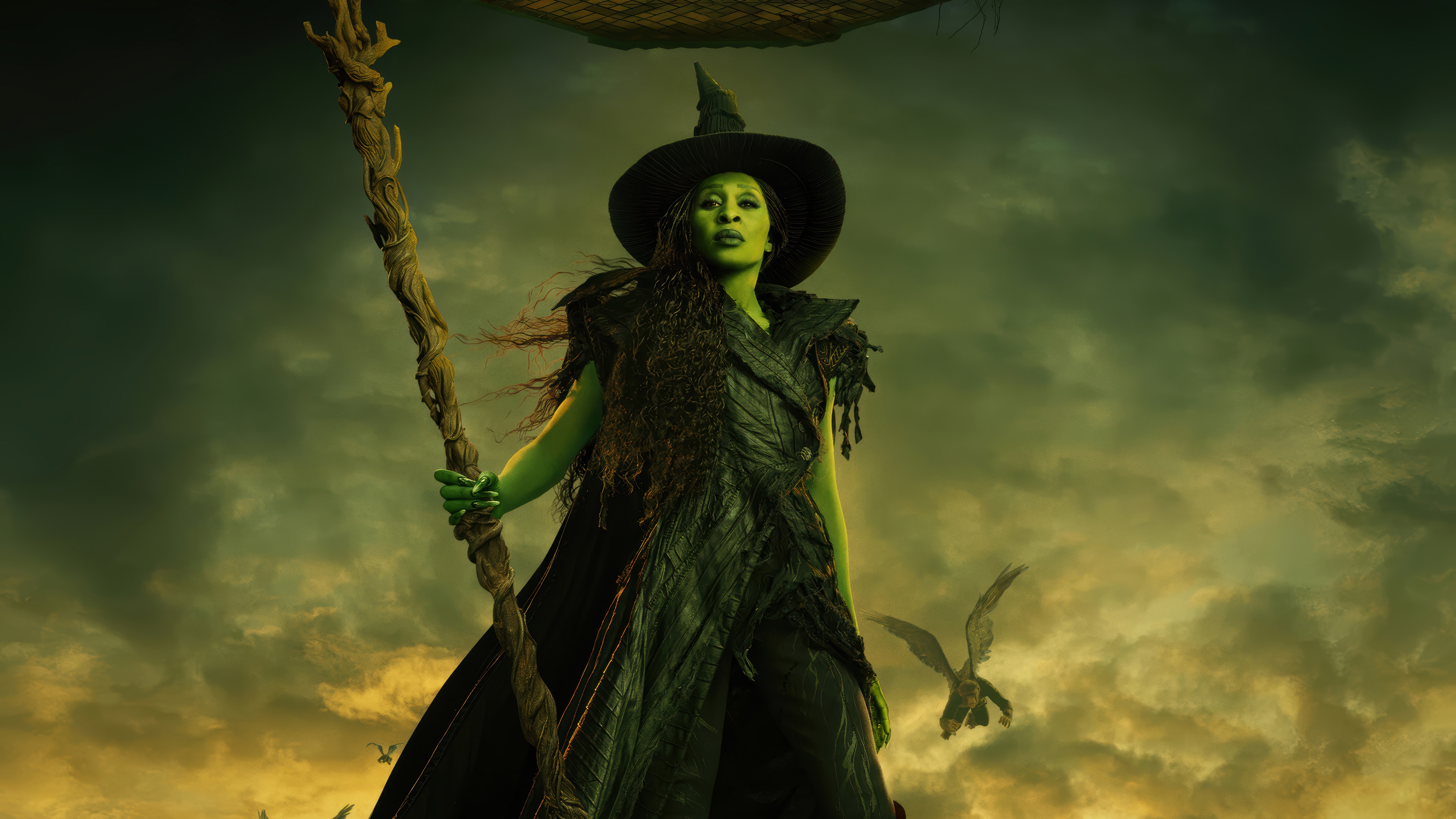 Cynthia Erivo as Elphaba in Wicked 4K HD Wallpaper
