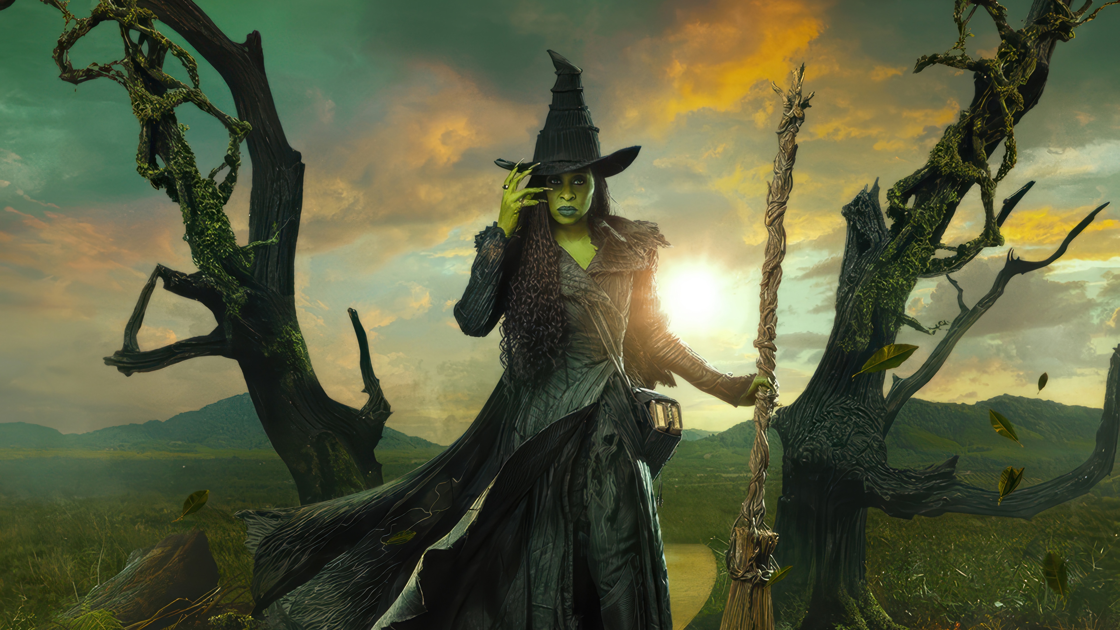 Elphaba from Wicked in 4K HD Wallpaper