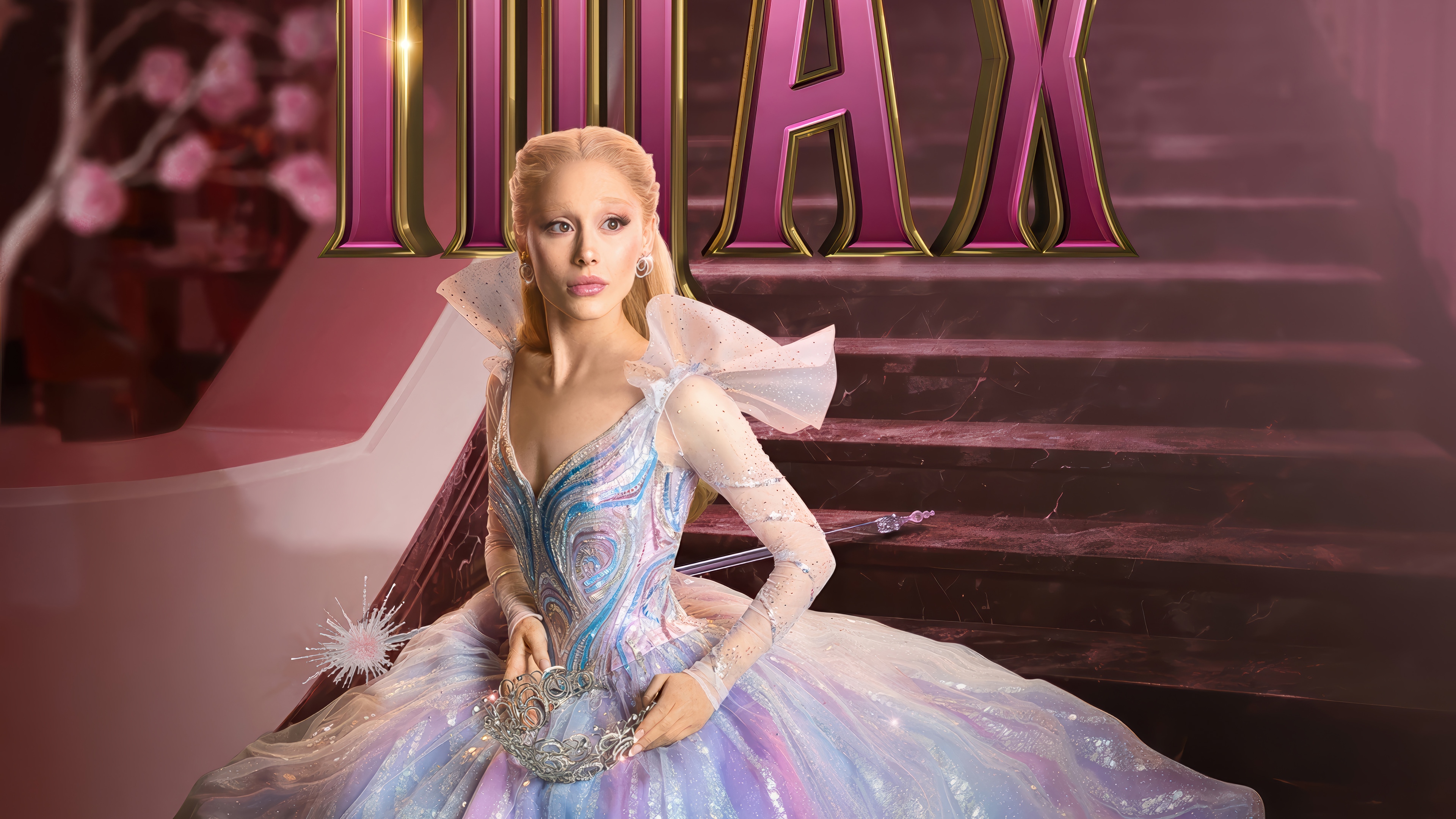 Ariana Grande as Glinda in Wicked 4K HD Wallpaper