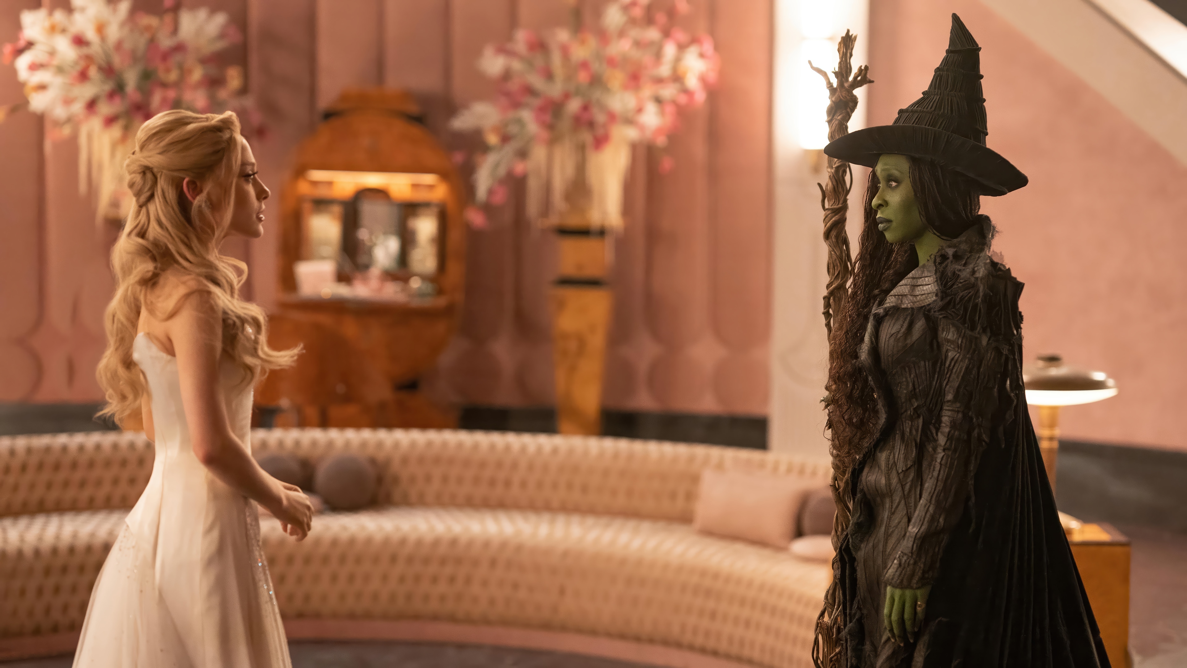 Glinda and Elphaba in Wicked: For Good 4K HD Wallpaper