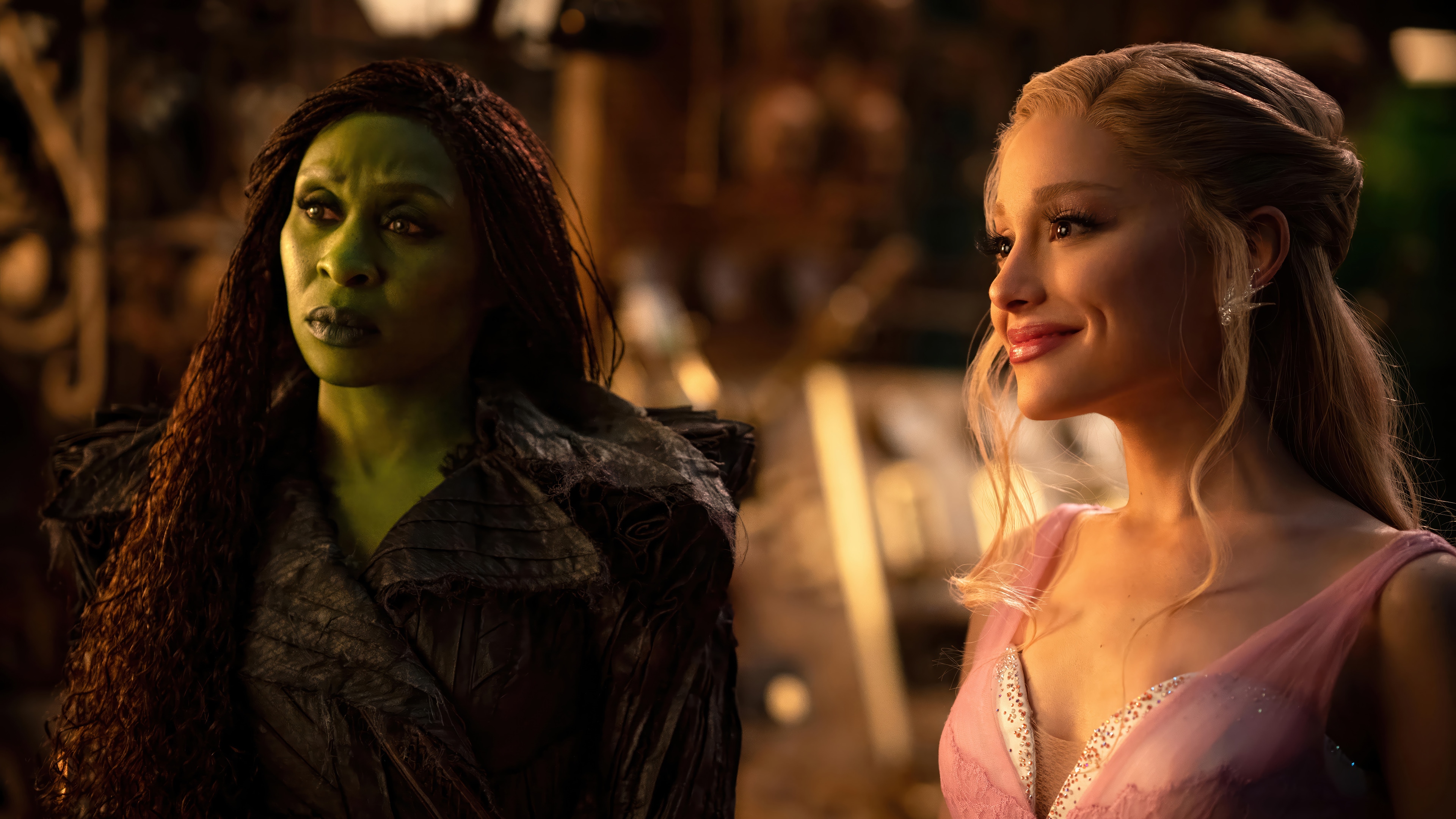 Cynthia Erivo and Ariana Grande in Wicked 4K HD Wallpaper