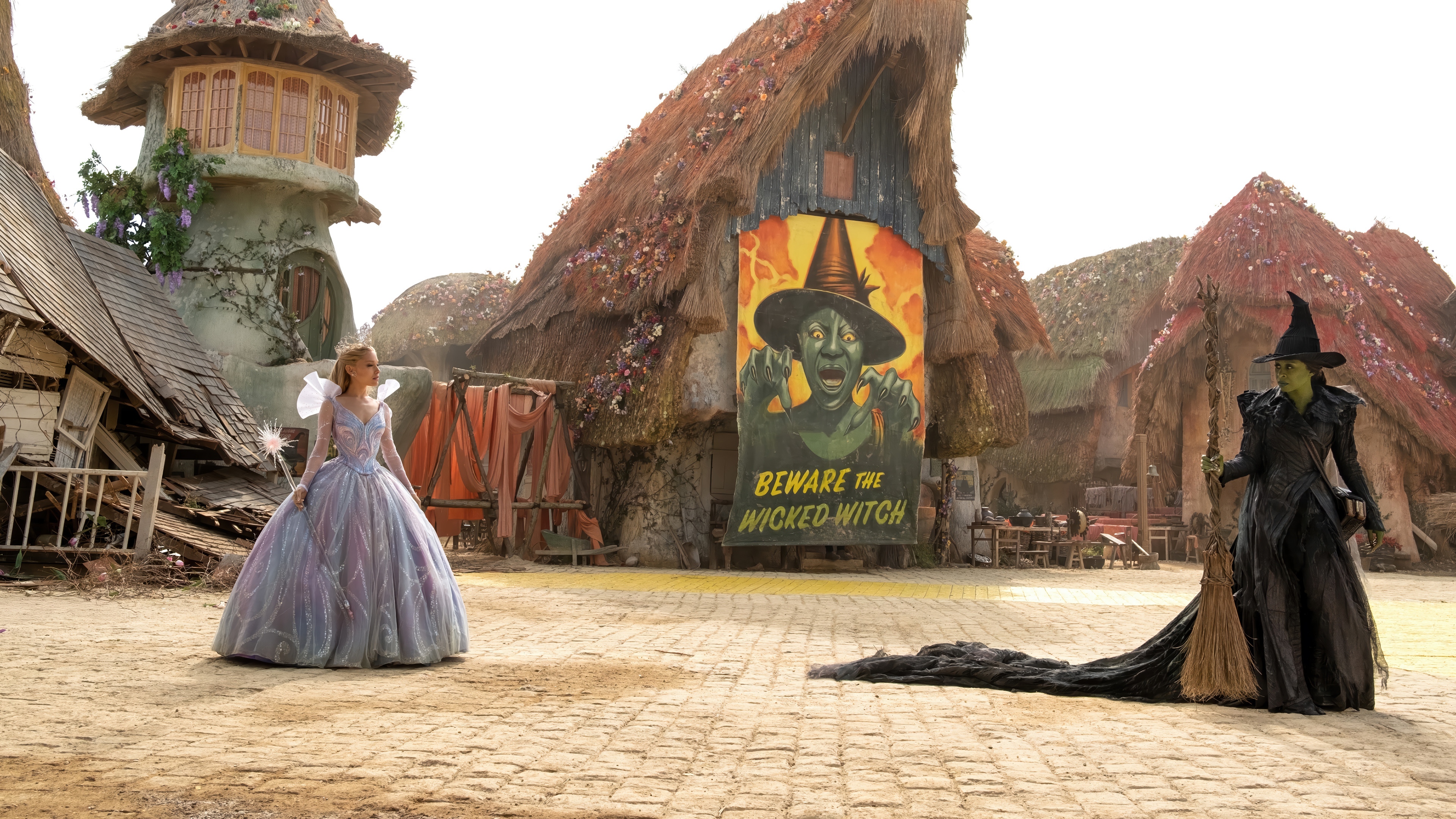 Glinda and Elphaba from Wicked: For Good 4K HD Wallpaper