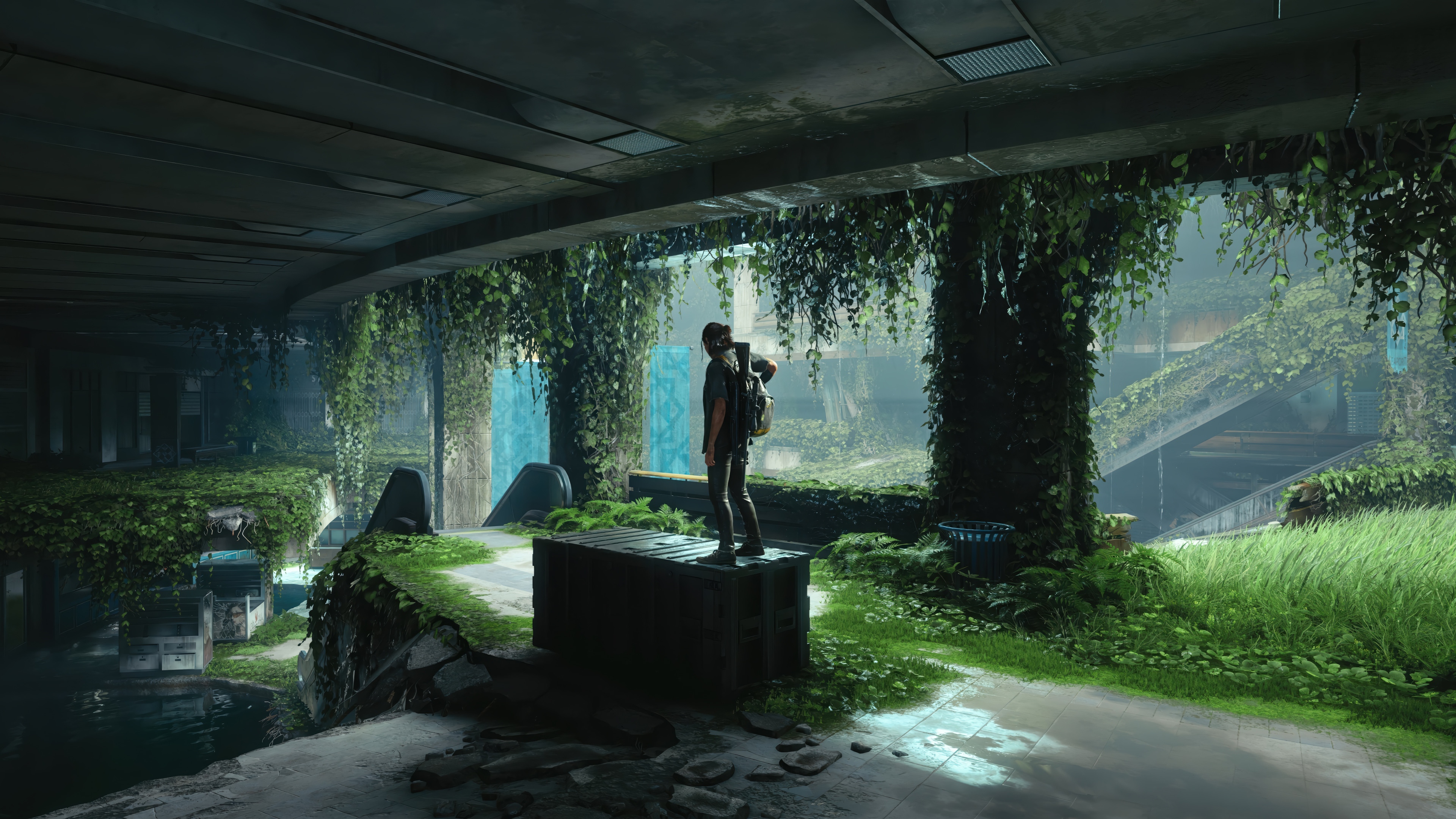 Ellie in overgrown ruins, The Last of Us Part 2 4K HD Wallpaper