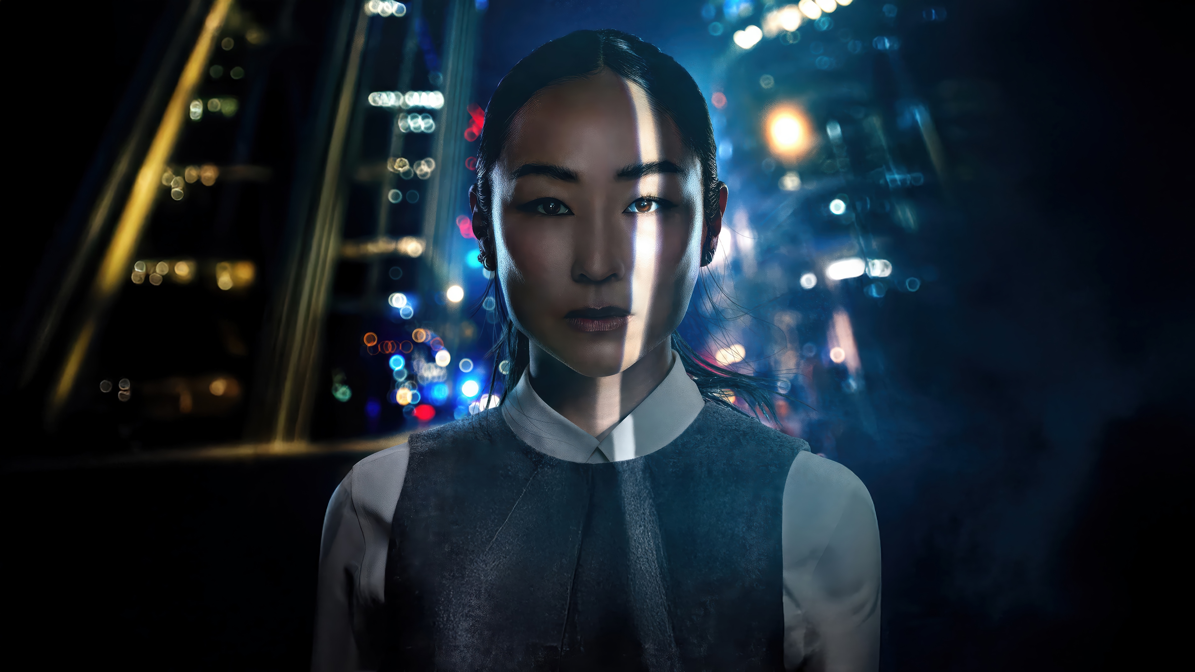 Greta Lee in Tron: Ares 4K HD Wallpaper