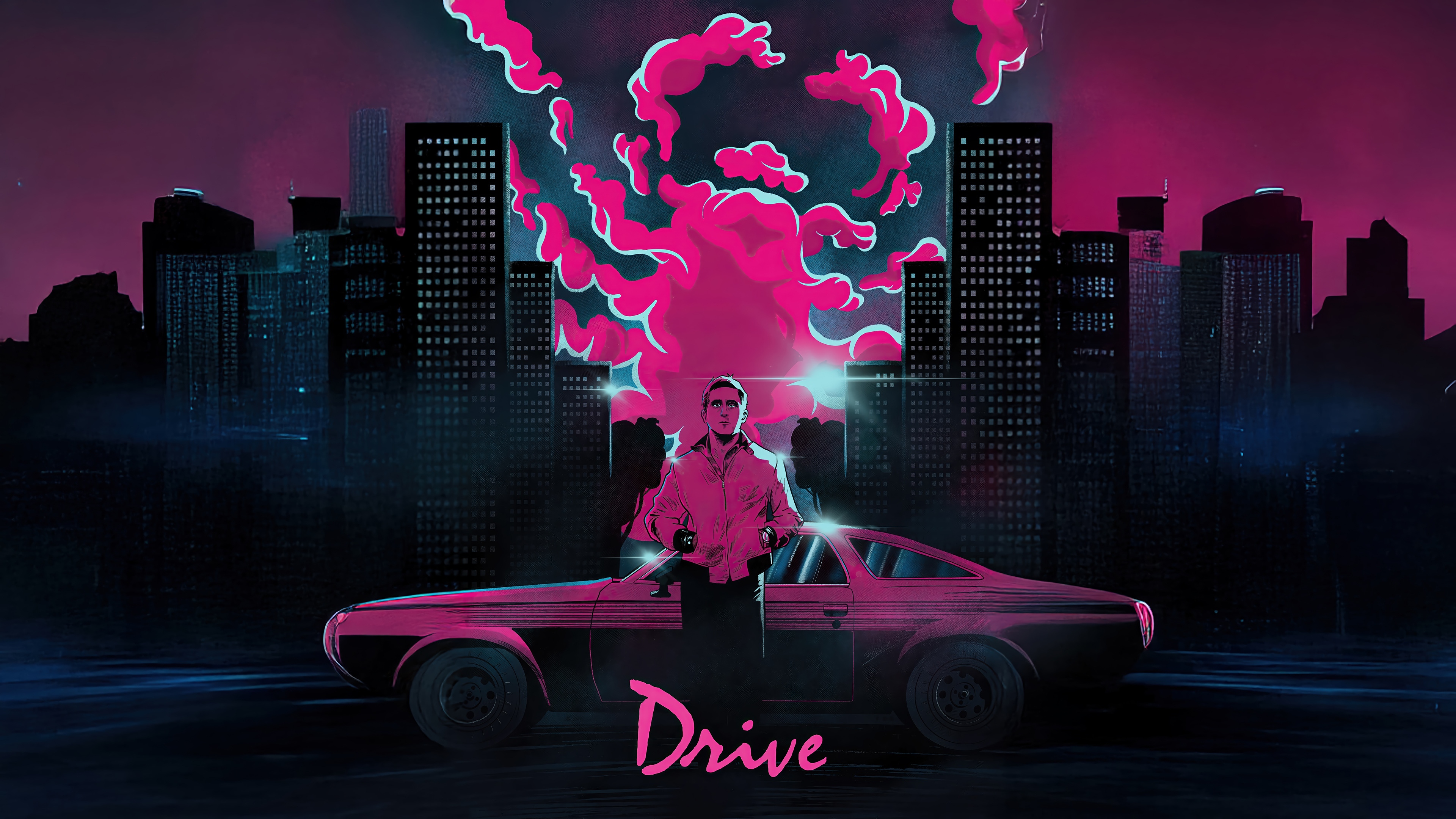 Drive 4K Movie Poster with Ryan Gosling HD Wallpaper