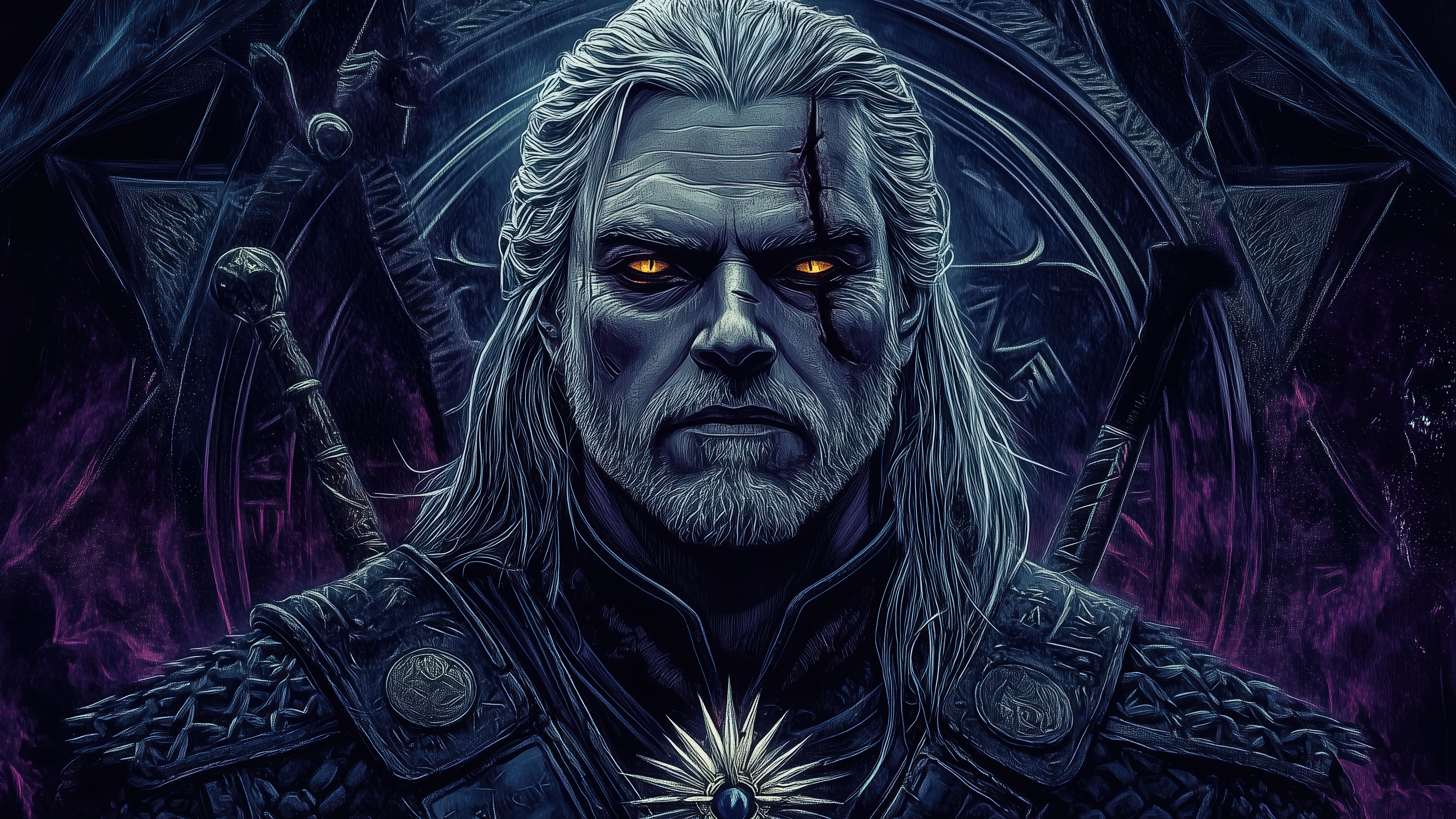 Geralt of Rivia from The Witcher 4K HD Wallpaper