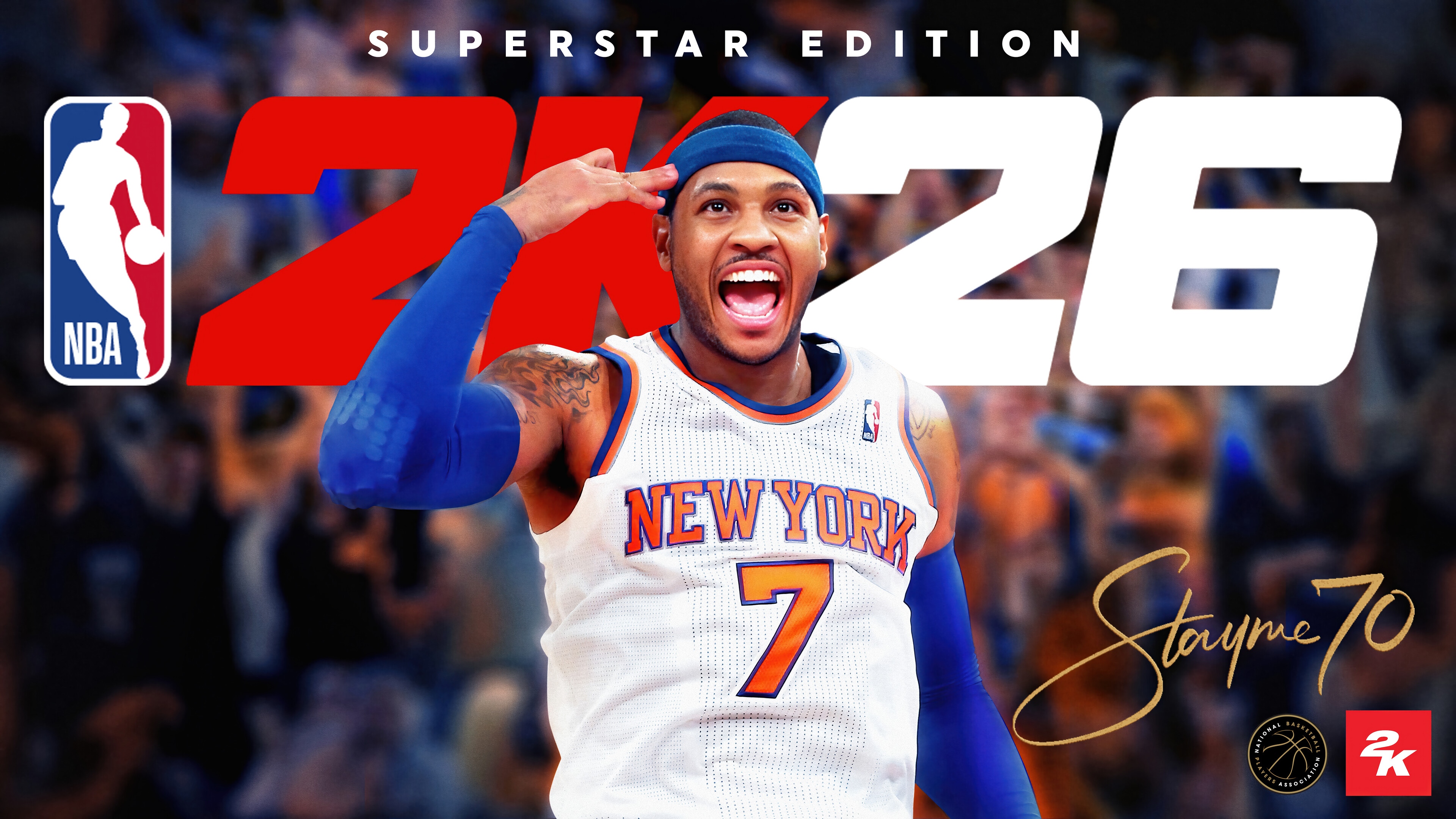 NBA 2K26 Superstar Edition featuring Carmelo Anthony HD Wallpaper